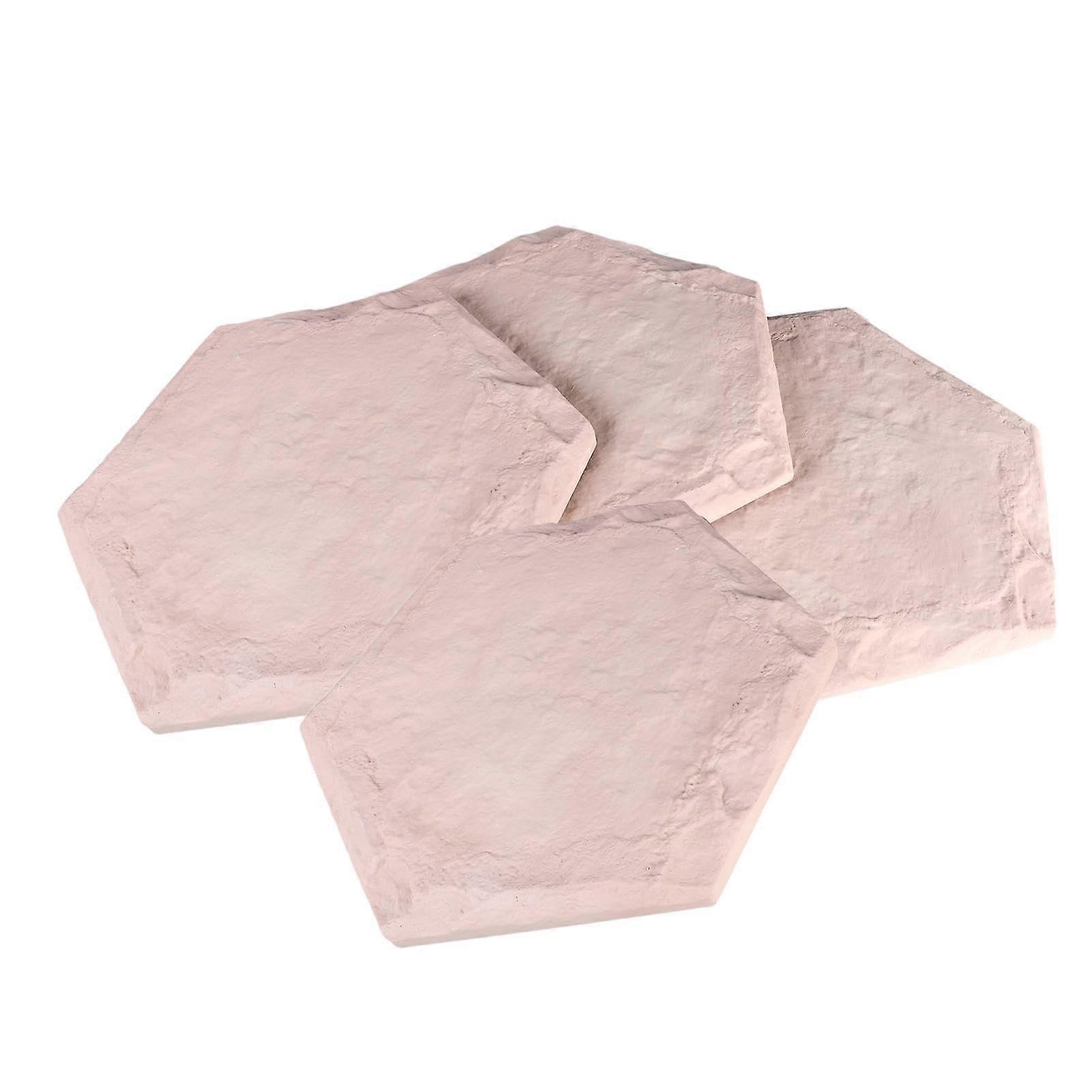 Square Stepping Stones Set Large Paving Slabs With Fixing Pins Pink Garden Pathway Tiles For Yard Lawn Patio