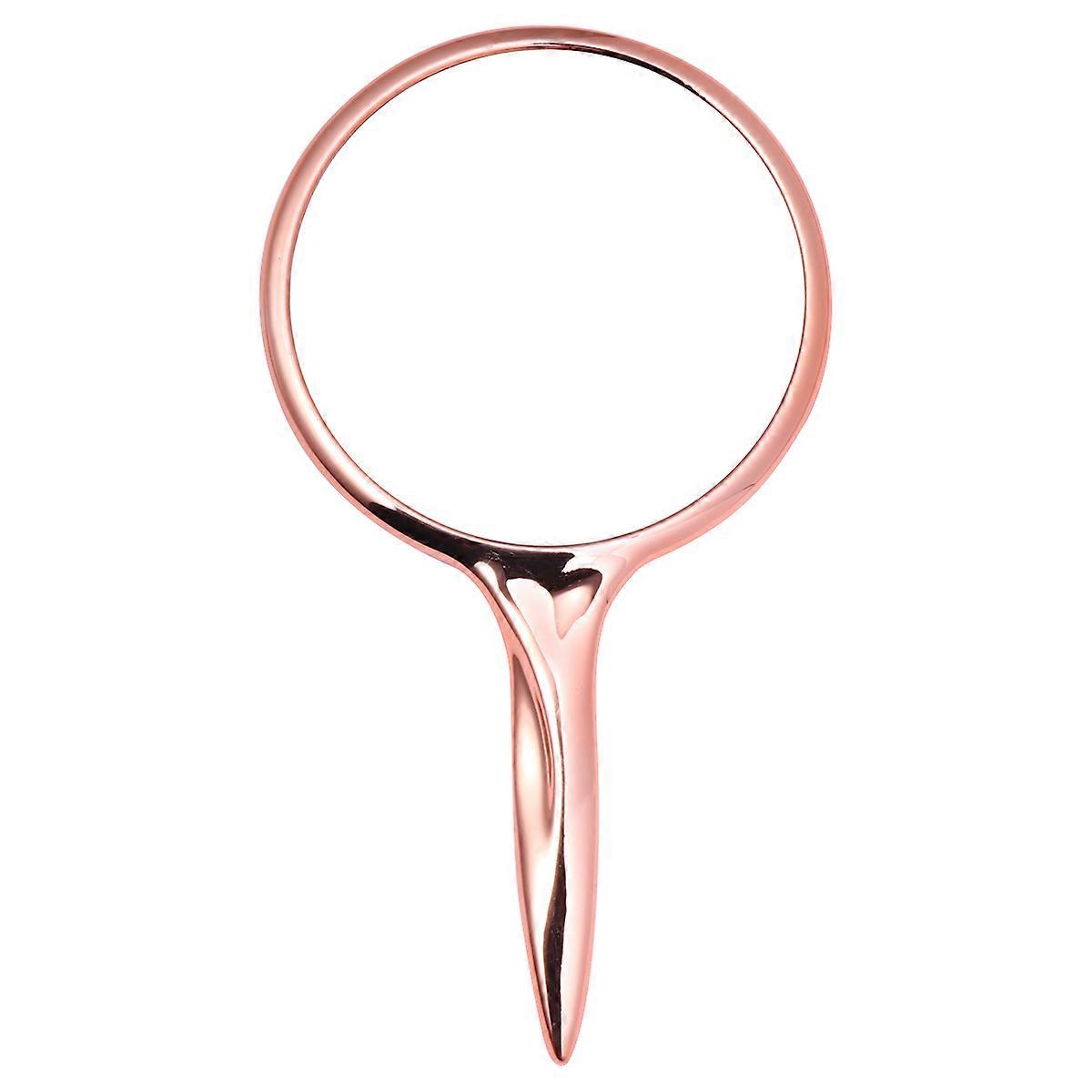 Stylish Unicorn Pattern Portable Round Handheld Makeup Mirror for Home Salon Use – Compact Design for Purse or Handbag, Pink