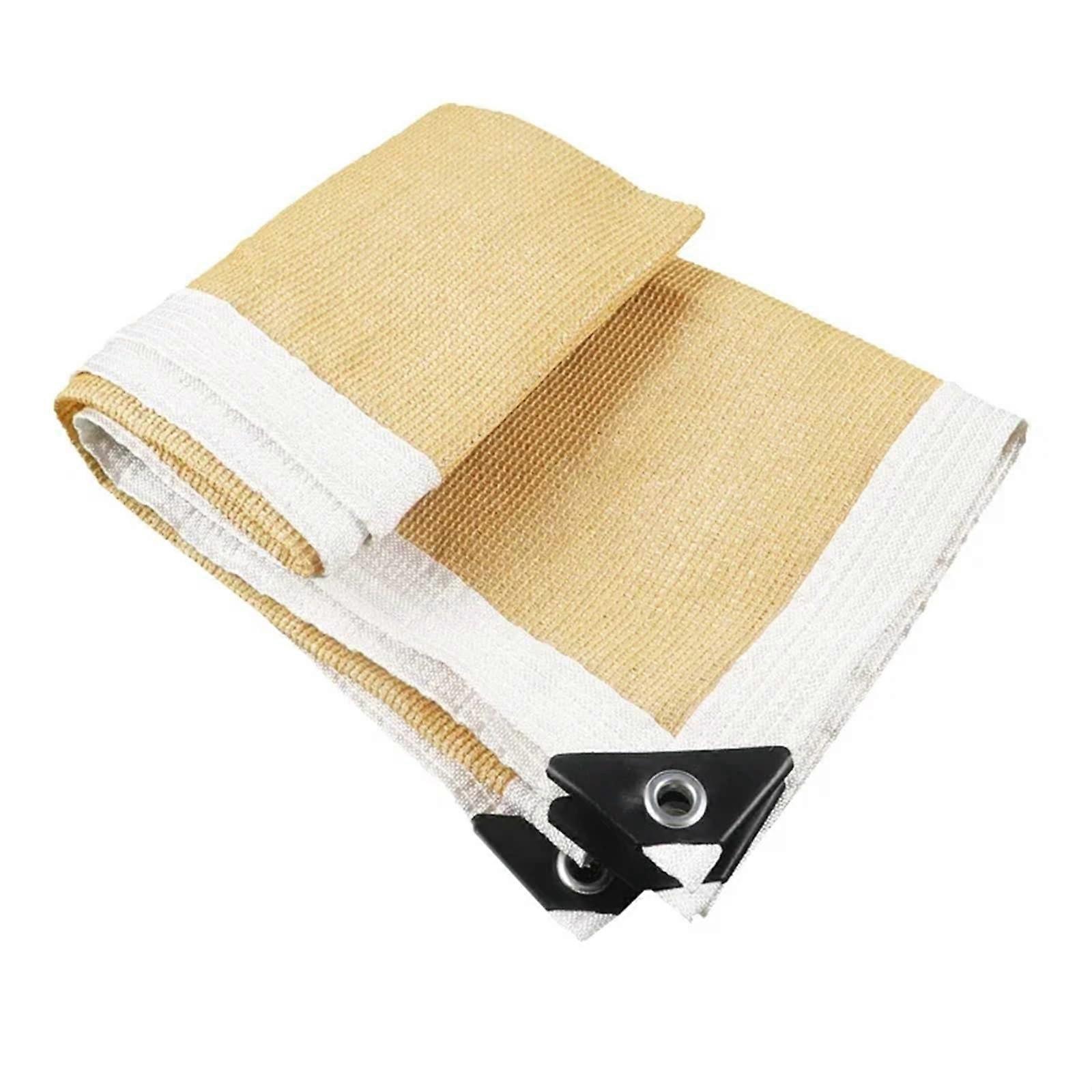 Balkon Sichtschutz Rechteckiges Sonnenschutznetz 2.5x6m Beige für Garten Pergola Camping Zelt Poolabdeckung Markise