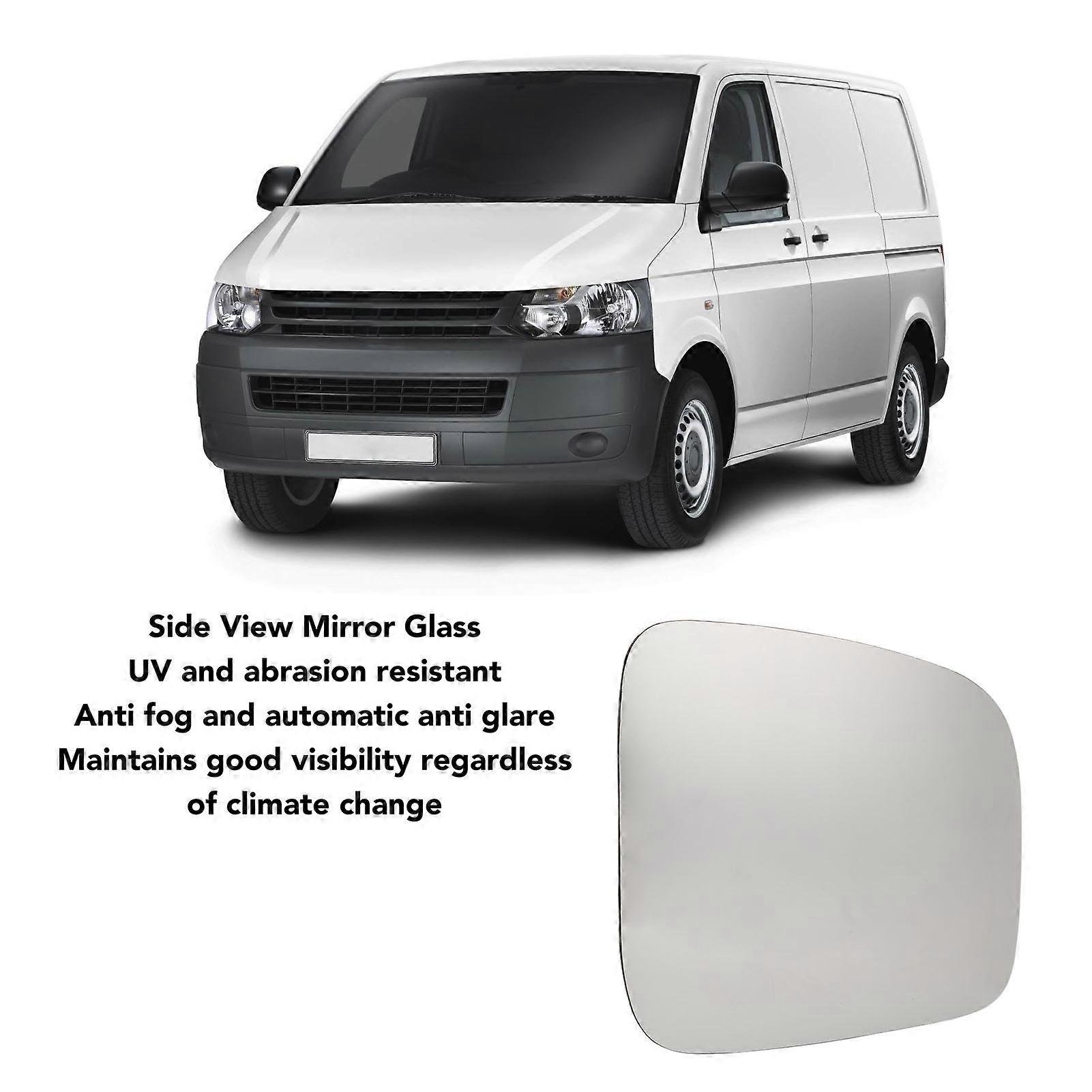 Rearview Mirror Glass Clear View Anti Fog UV Resistant Adjustable Angle Wing Mirror Glass for Transporter T5 2003 to 2009 RHD Left
