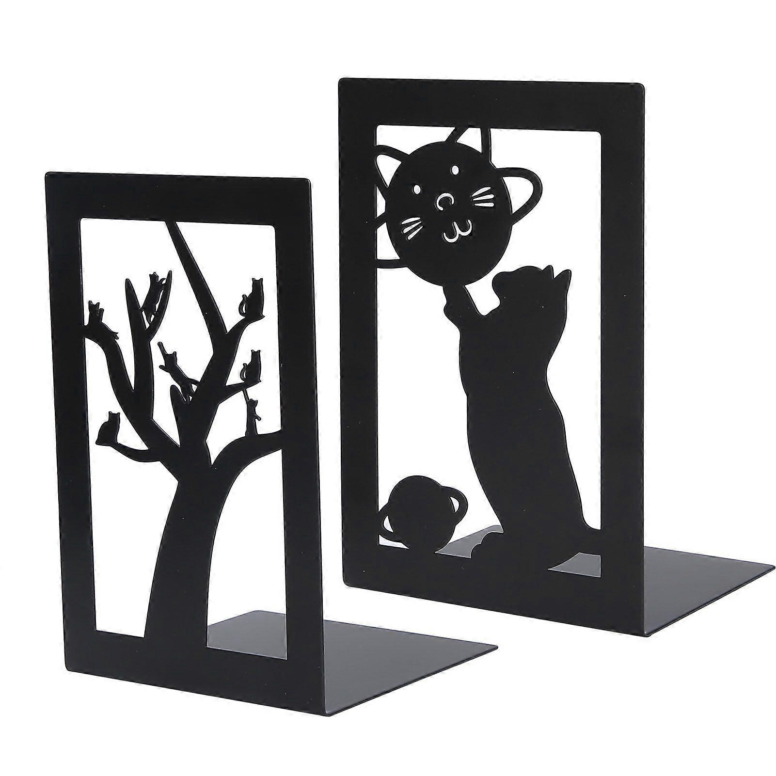 2025 Latest Model 2pcs Metal Bookend Desktop Bookshelf Storage Book Documents