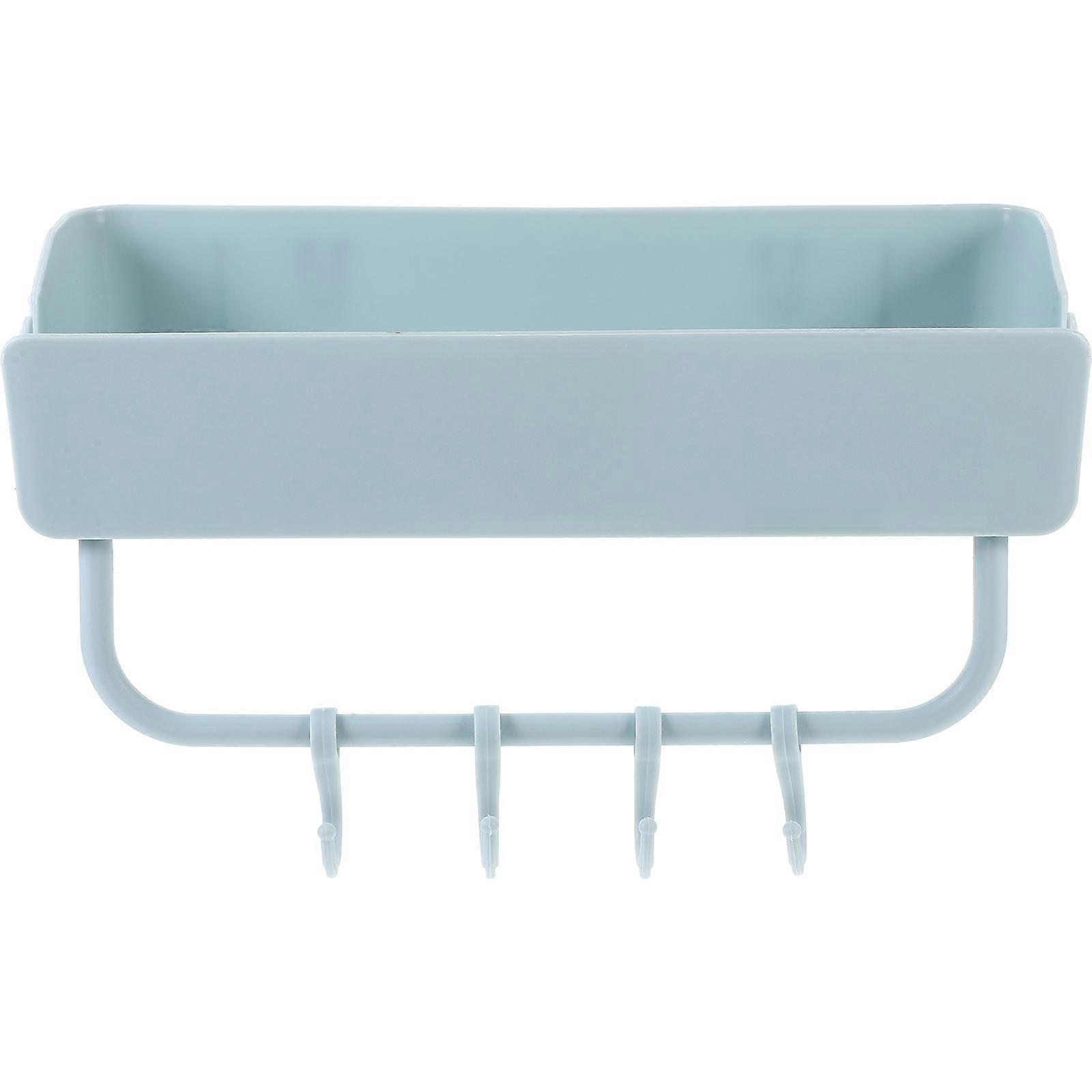 Wall Mounted Bathroom Storage Rack Modern Plastic Rectangular Draining 27.5x11.5x6.5CM 1Pack