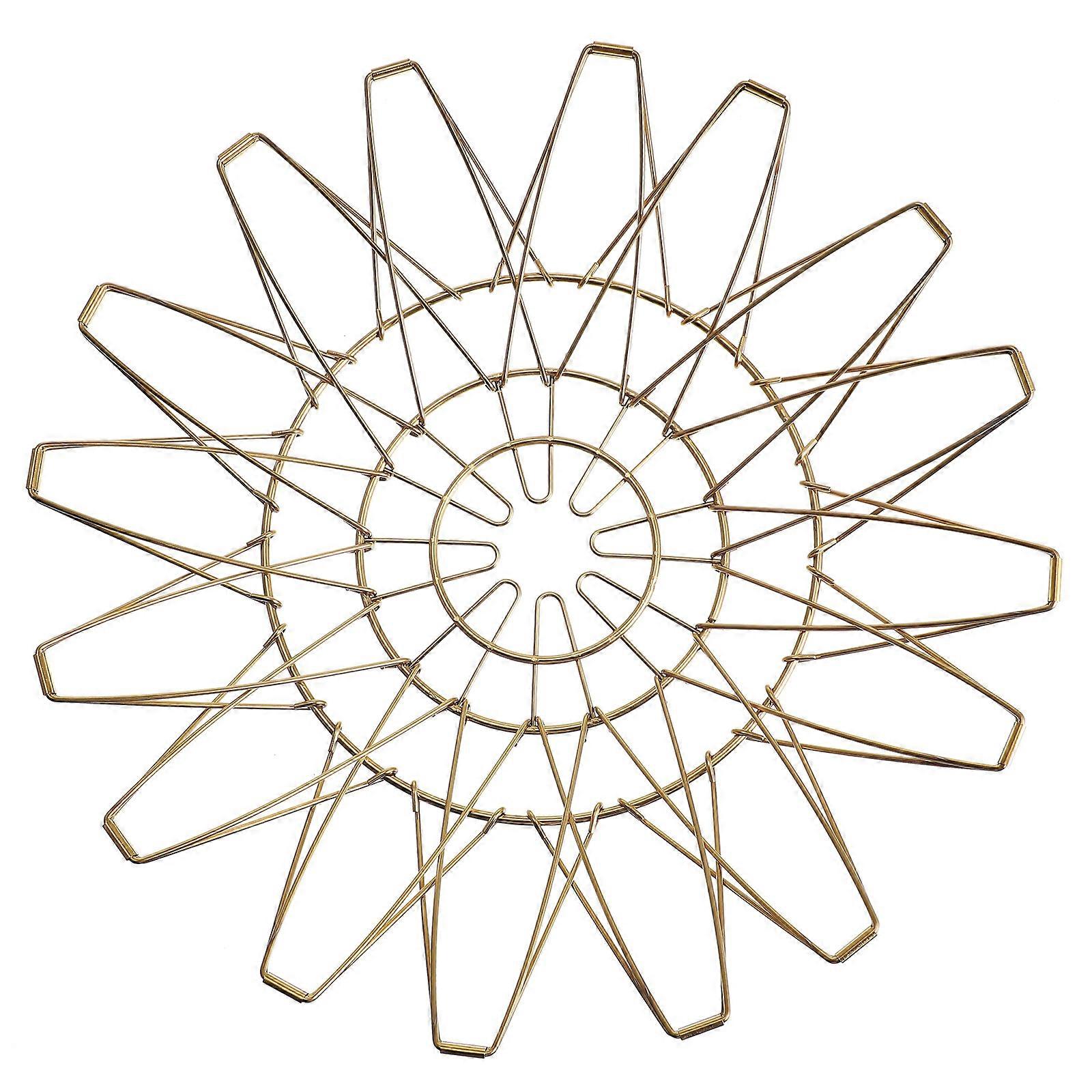 New Draining Basket Adjustable Drain Fruit Storage Home Use Golden 31.00X31.00X0.30CM Venting 1Pack