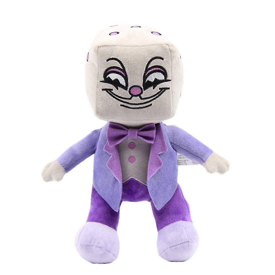 Plush Cuddly Toy Puphead Ghost Cagney Carnation Devil Boss Plush Toy Dolls Toy Gift (King Dice)