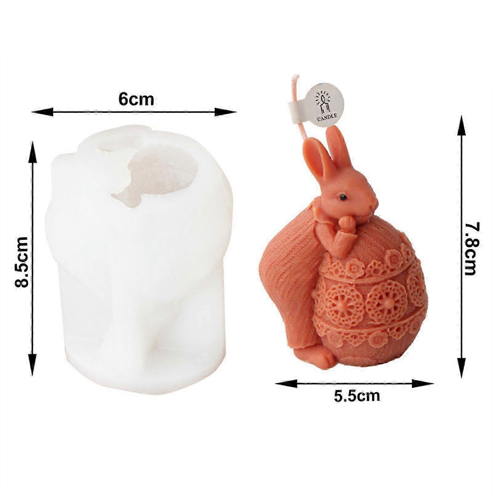 Rabbit Resin Mold Rabbit Candle Mold, Rabbit Egg Mold Animal Mold Rabbit Resin Casting Mold Resin Making Molds