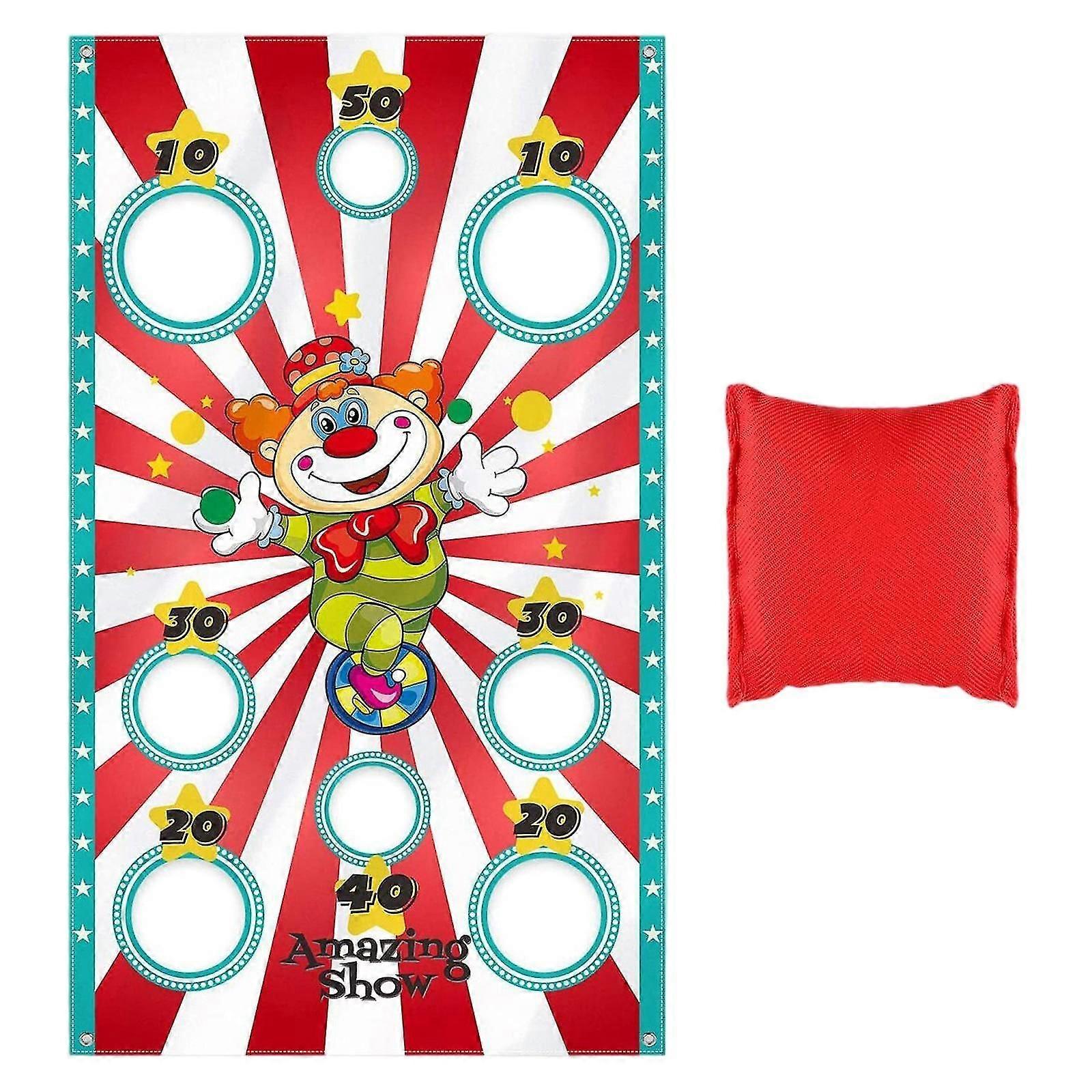 Sandbags Throwing Game Clown Flag Party Decor New Year 2022 Game