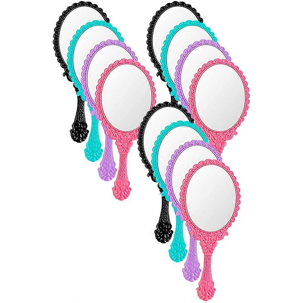 Here's a refined and professional product description based on the title you provided:
**12pcs Vintage Handheld Makeup Mirrors – Durable Retro