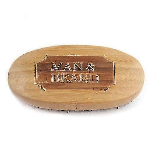 竹のハンドル付き天然ヘムひげブラシ - フェイスマッサージツール、グルーミングとリラクゼーションのためのコンパクトサイズ12.1x5.8x3.3cm