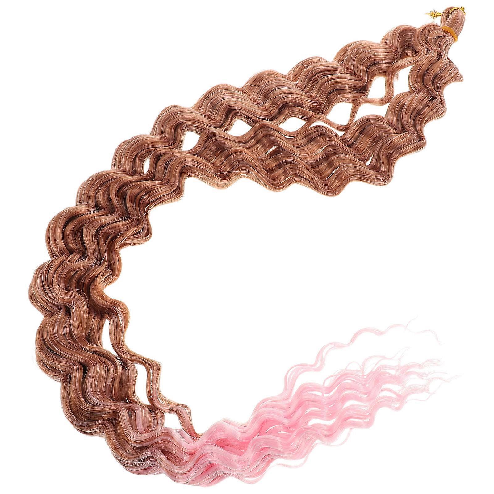 Deep Wave Synthetic Hair Extensions High Temperature Fiber Hair Bundles Heat Resistant Women Everyday Wear 1Pack