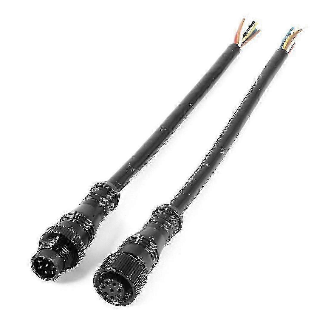 8 Pin M/F Plug Waterproof Connector Cable Black SZRH A-W