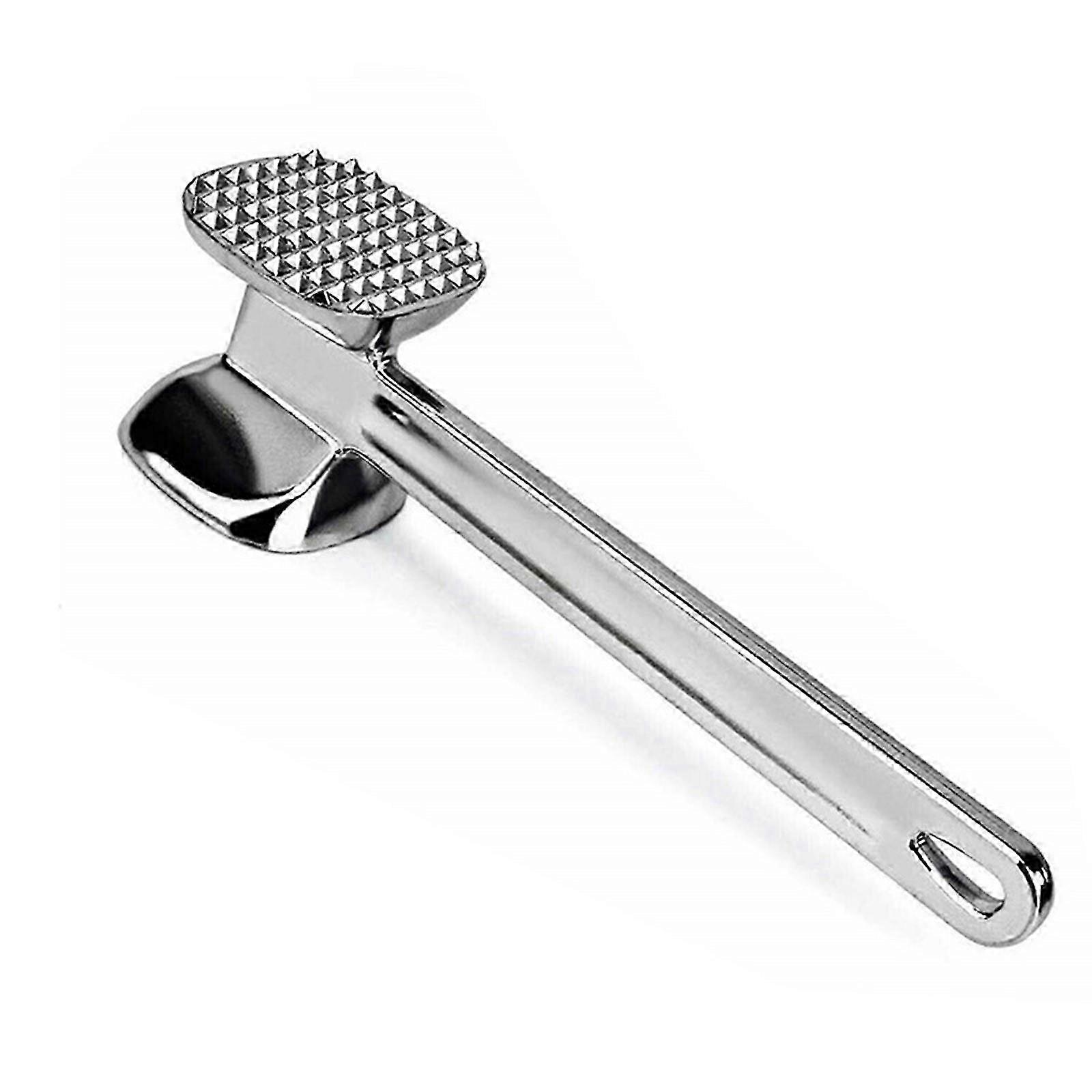 Dual-Sided Meat Tenderizer Mallet Hammer Tool with Rubber Comfort Grip Handle - Perfect for Steak, Chicken, Fish & Meat Pounder