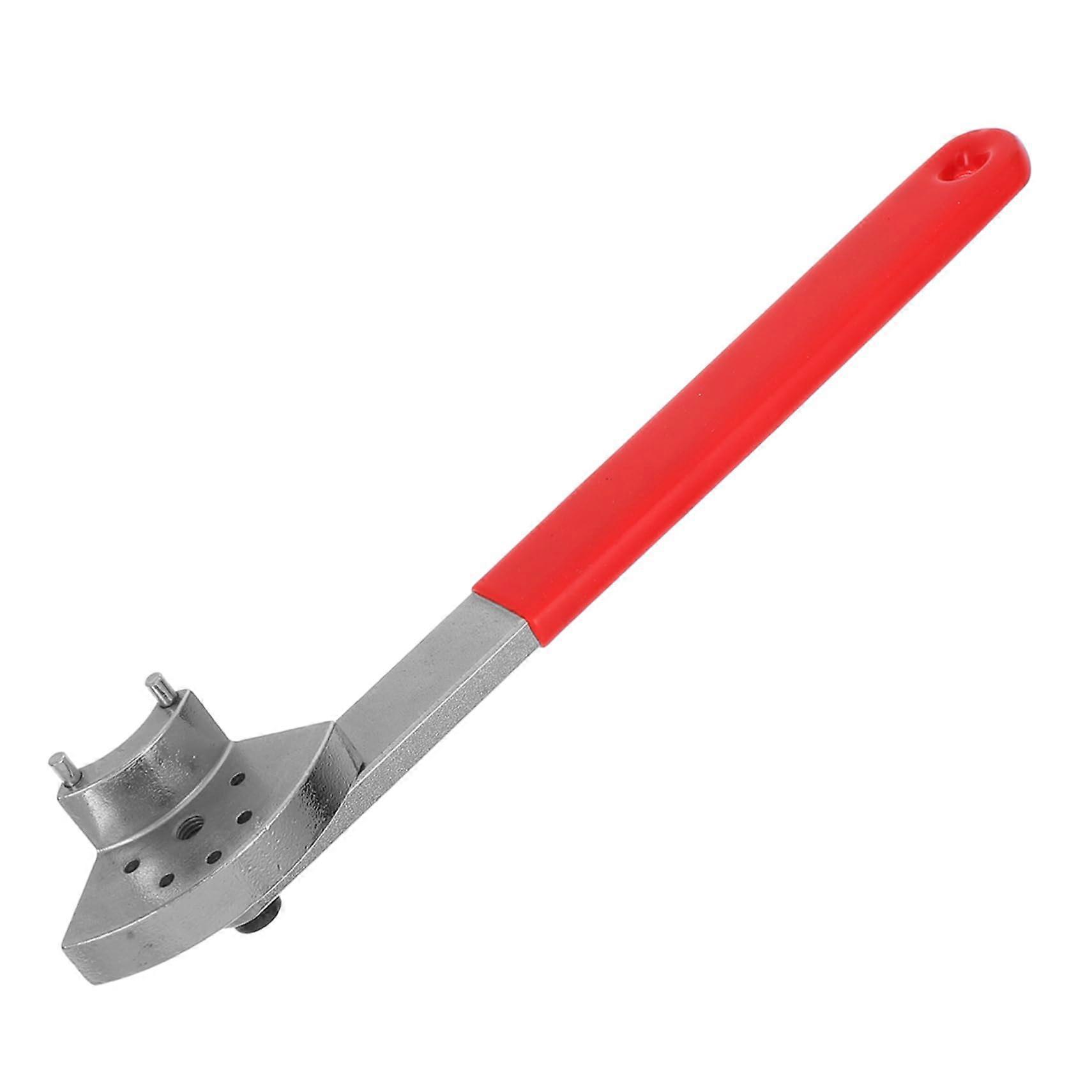 Tension Adjuster Nut Wrench for Timing Belt Service, Rigid Band Tool, Carbon Steel, Red, Compatible with Angle Grinders