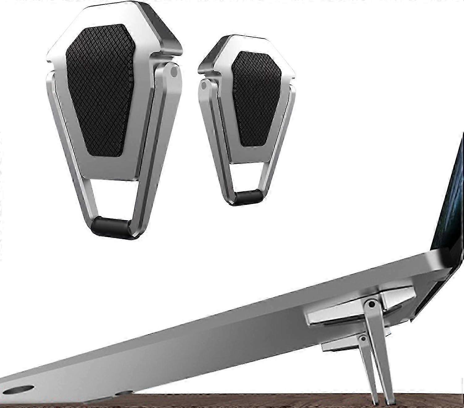 Portable Zinc Alloy Laptop Stand Riser - Invisible Mini Stand for 12-20 Inch Laptops - Adjustable Height for Ergonomic Comfort