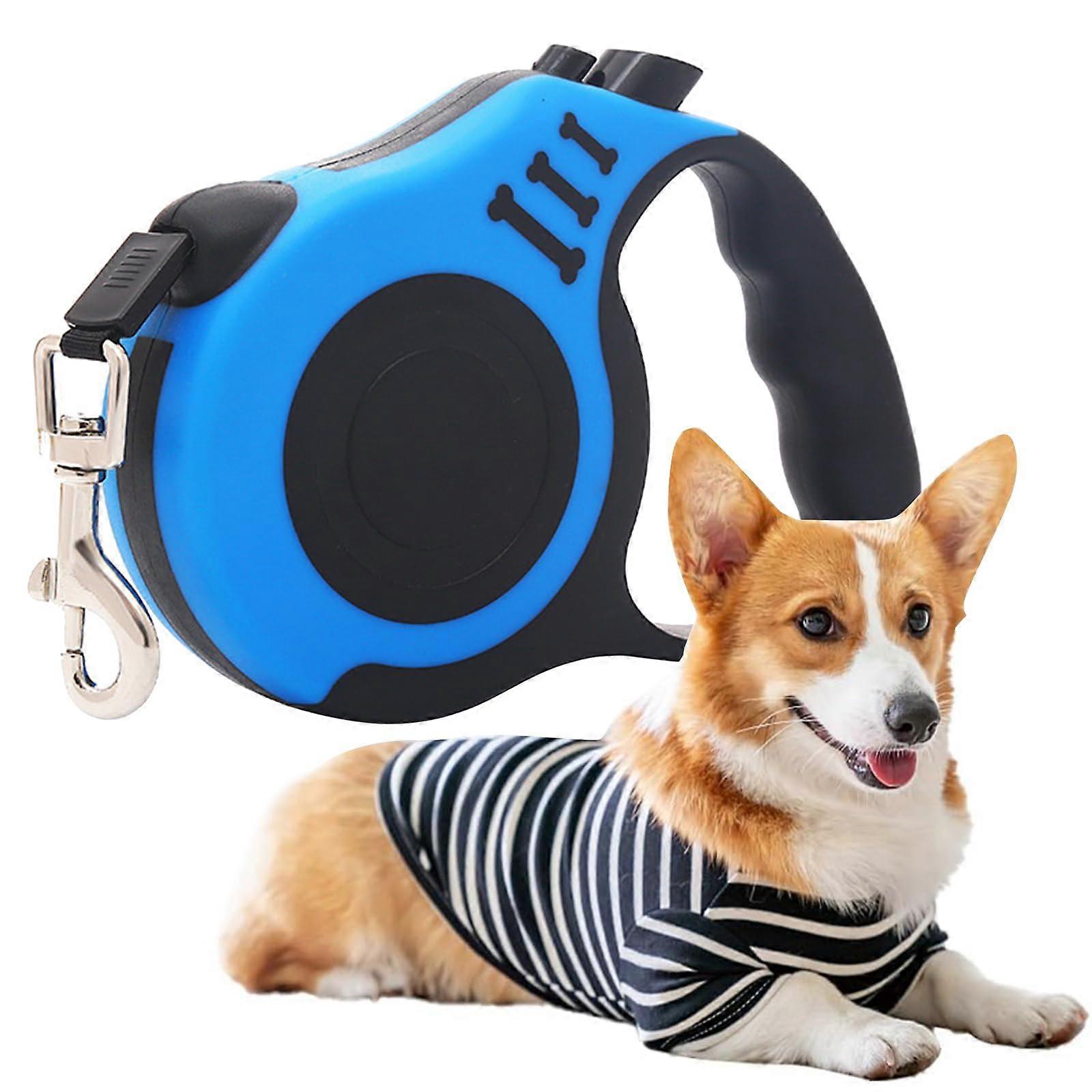 Retractable Dog Lead for Small, Medium, and Large Dogs, 5m Tangle-Free Extension with Non-Slip Handle, Blue