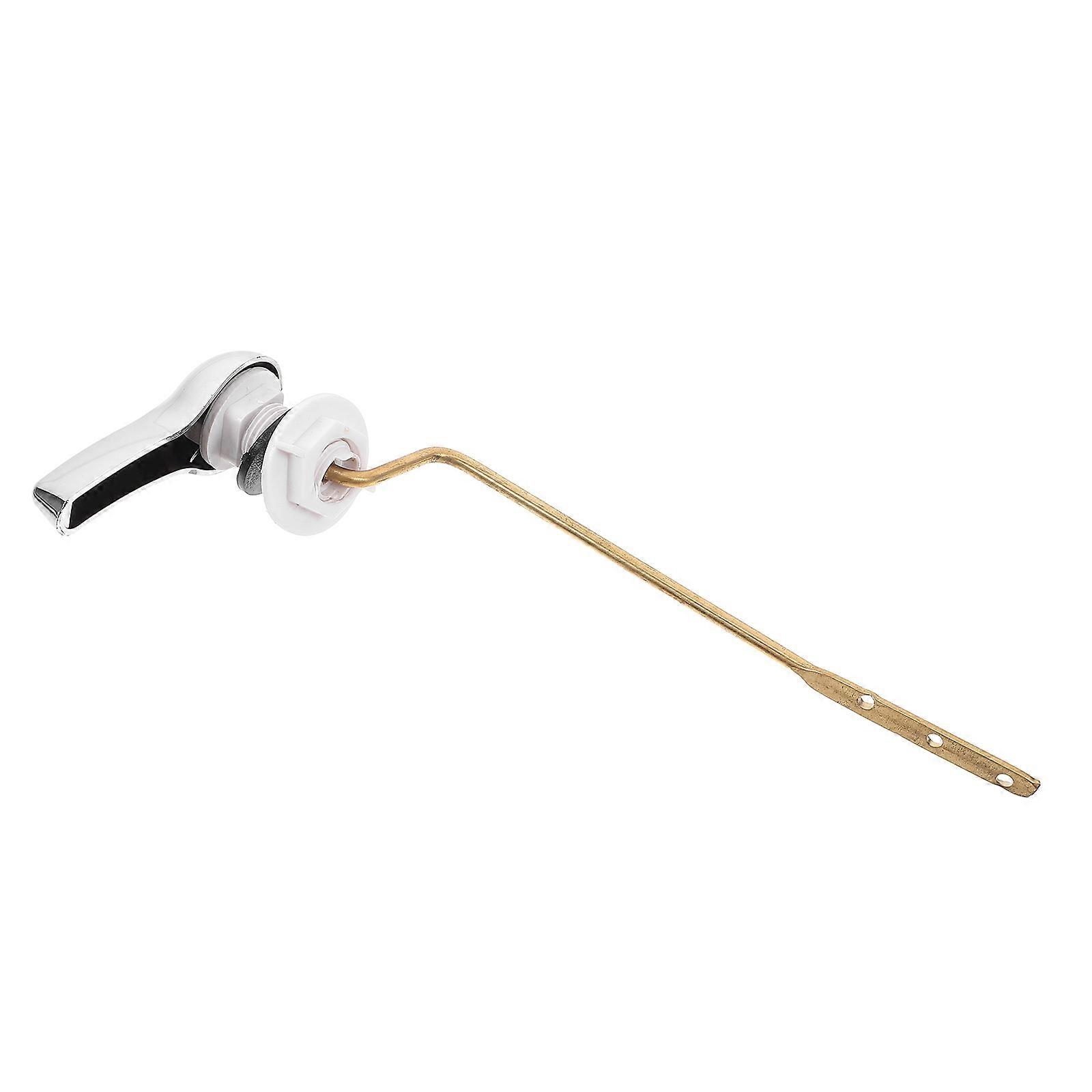 Toilet Tank Flush Lever Replacement Handle in Silver ABS Material for Easy Installation and Stylish