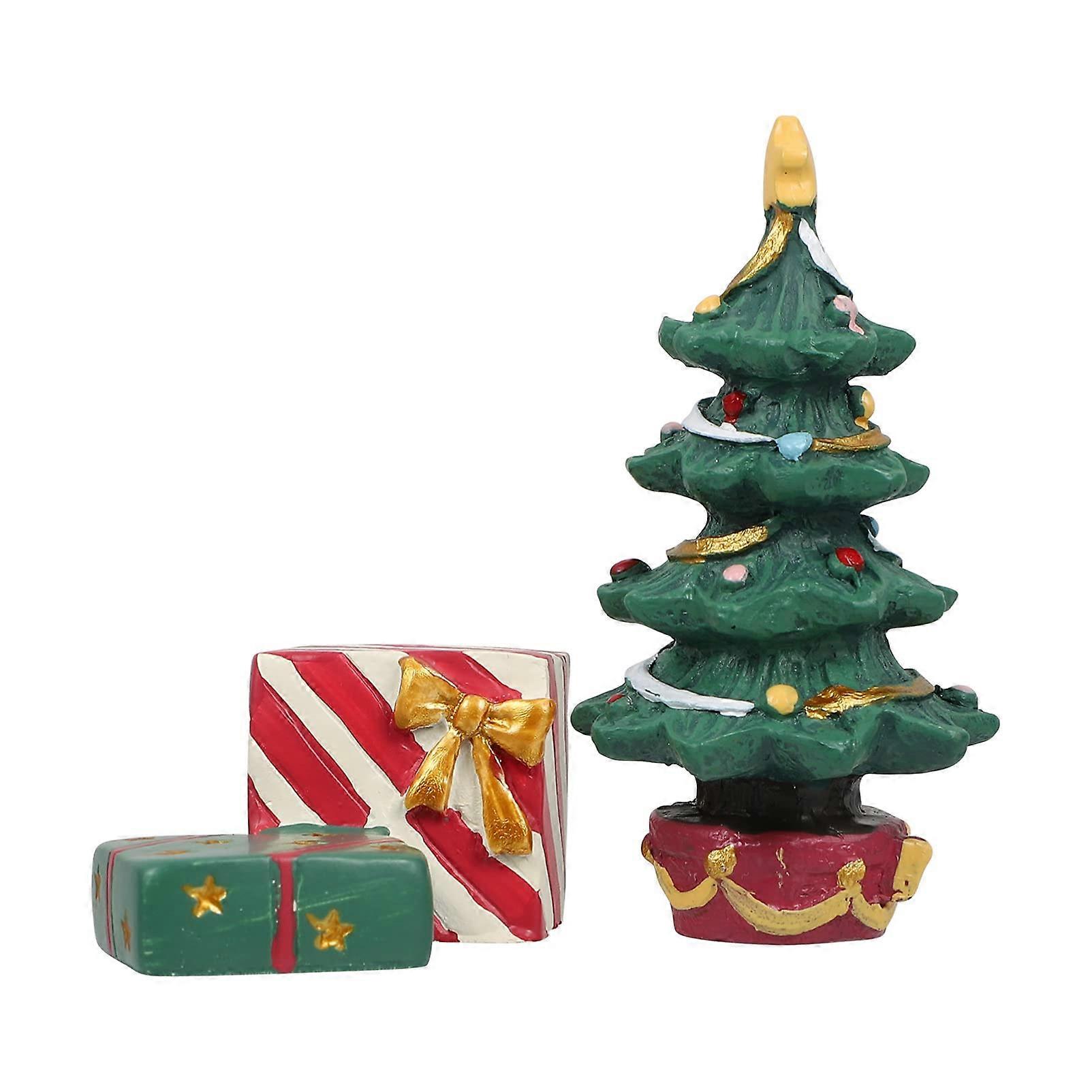 1 Christmas Mini Tree Decoration for Aquariums Made of Resin, Safe for Fish in Fresh and Saltwater, Easy to Clean for Table and Desk Use'