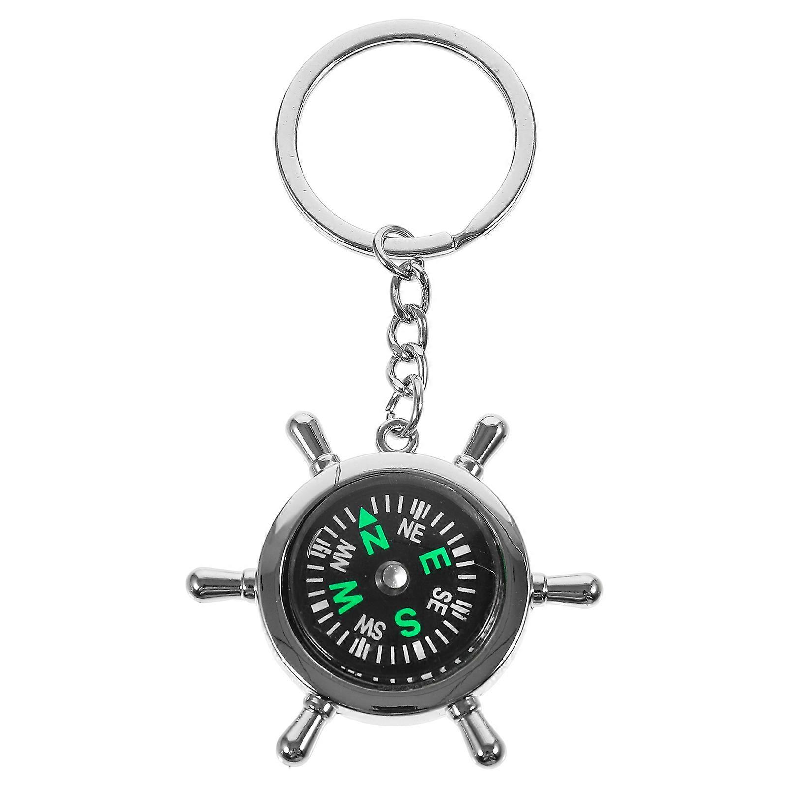 Compass Key Ring for Survival 1 Set Pocket Compass Keychain Metal