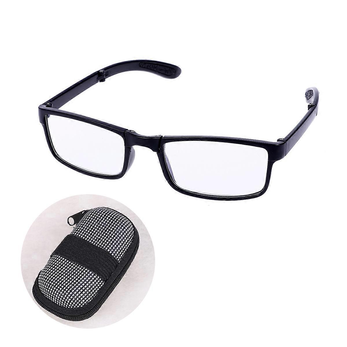 Folding Reading Glass Presbyopia Glasses For Travel Shopping 14 x 13.5 x 3.5cm 1Pcs