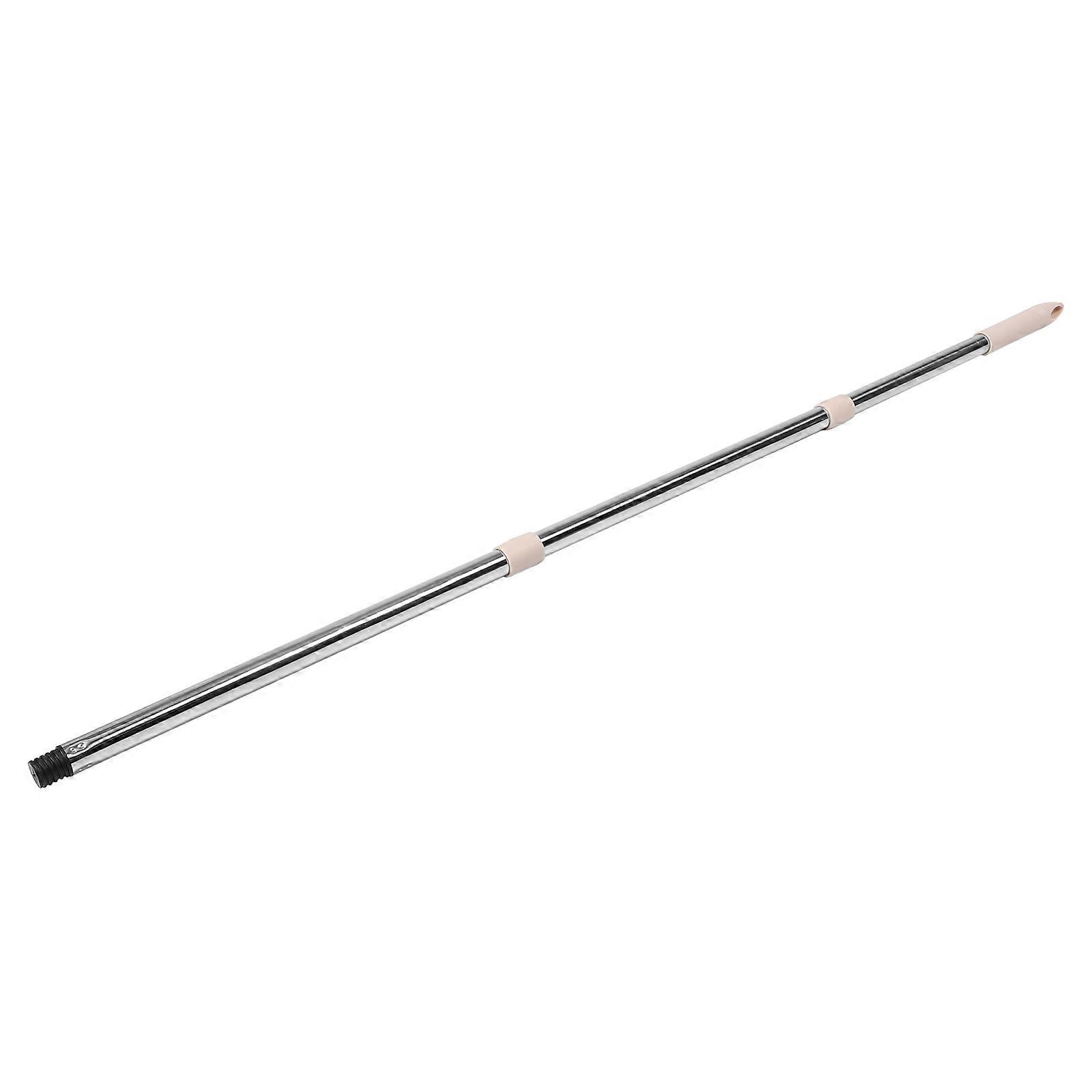Stainless Steel Mop Handle Replacement Pole with Protective Sleeve, Three Section Rod, Compatible with American, German, Italian Threaded Mop & Broom
