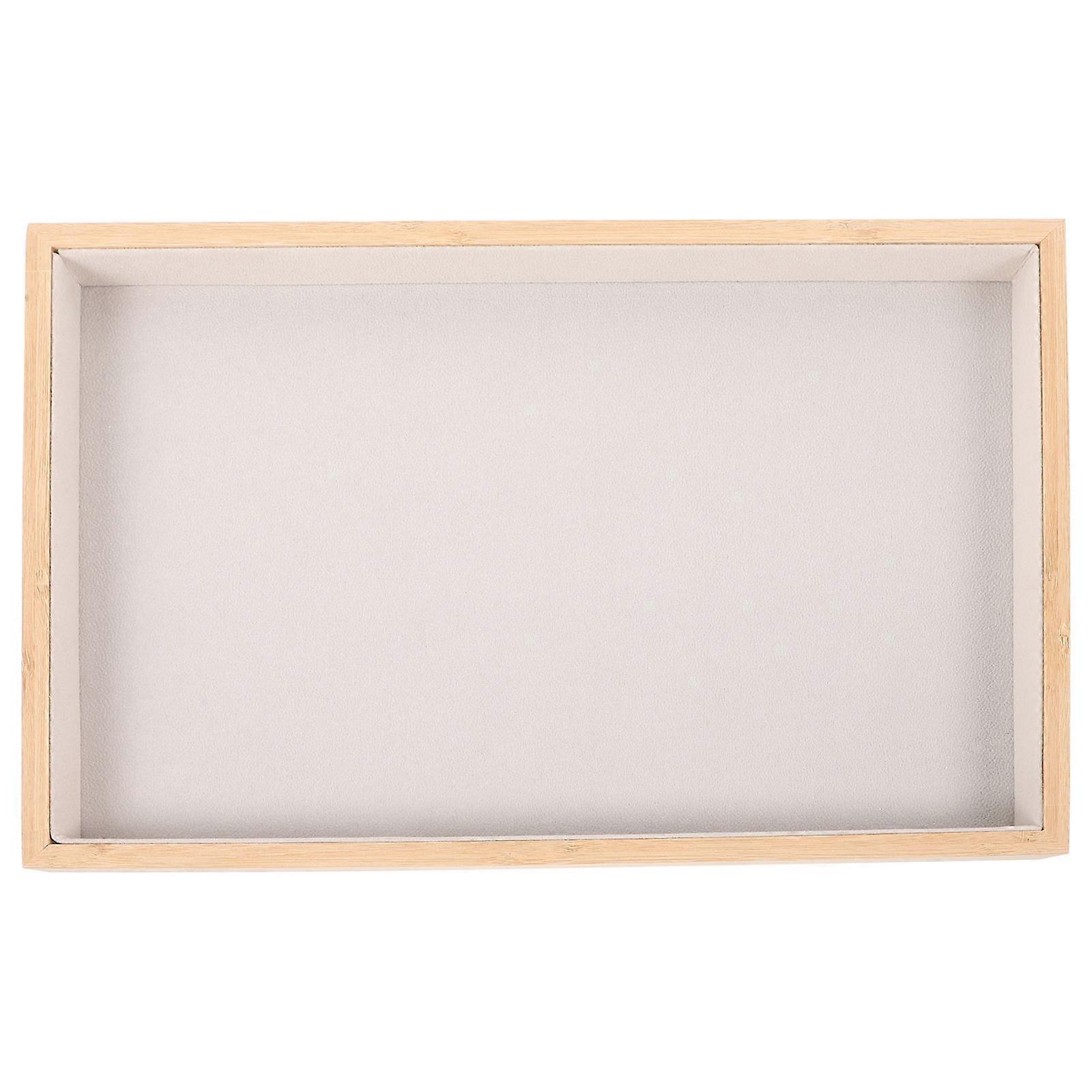 White Jewelry Tray for Display Use Durable and Fashionable Design Perfect for Necklace Ring Storage 10x6 Inches