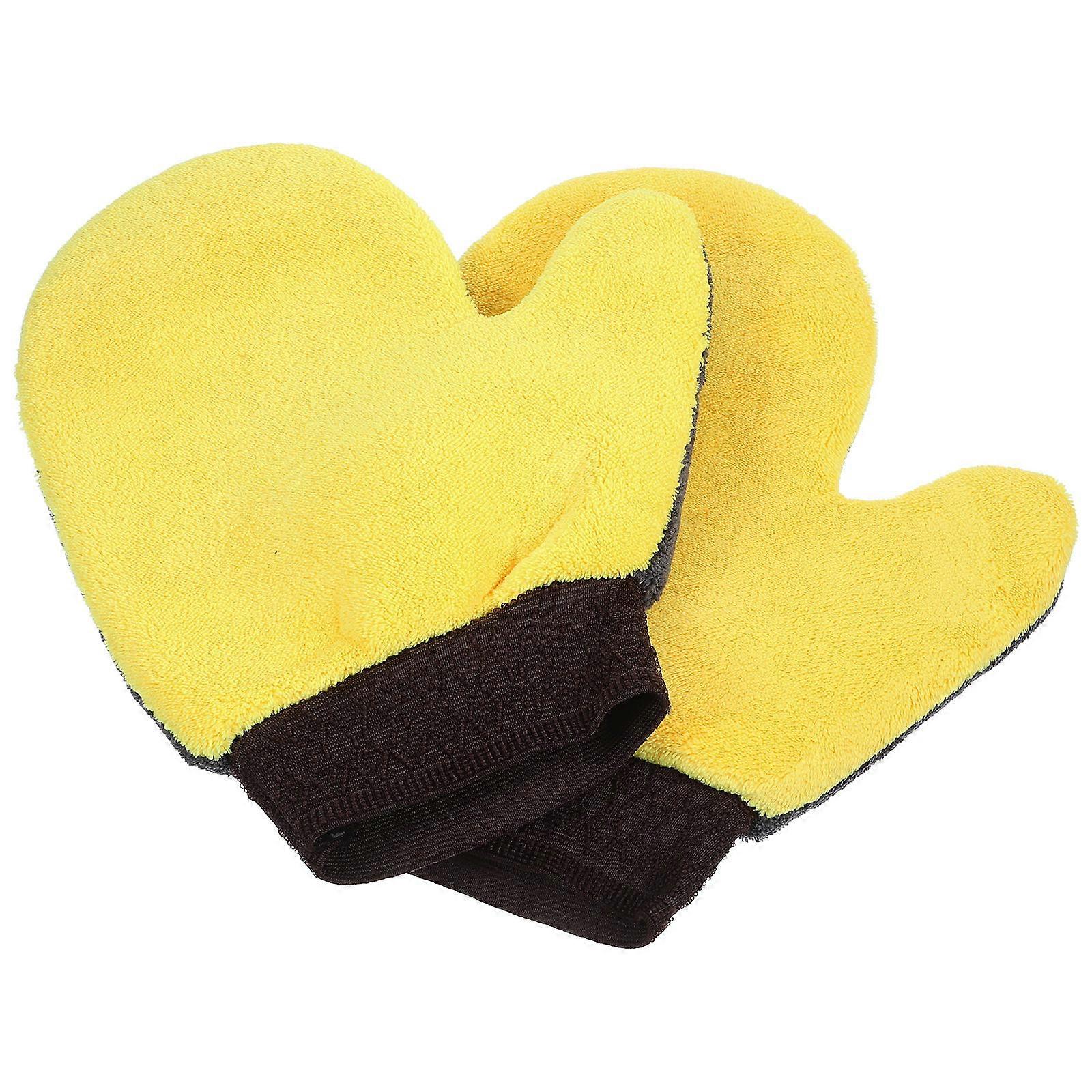 Here's a refined and professional product description for your **2pcs Car Wash Gloves Mitt**:
### **2pcs Car Wash Gloves Mitt – Microfiber Auto