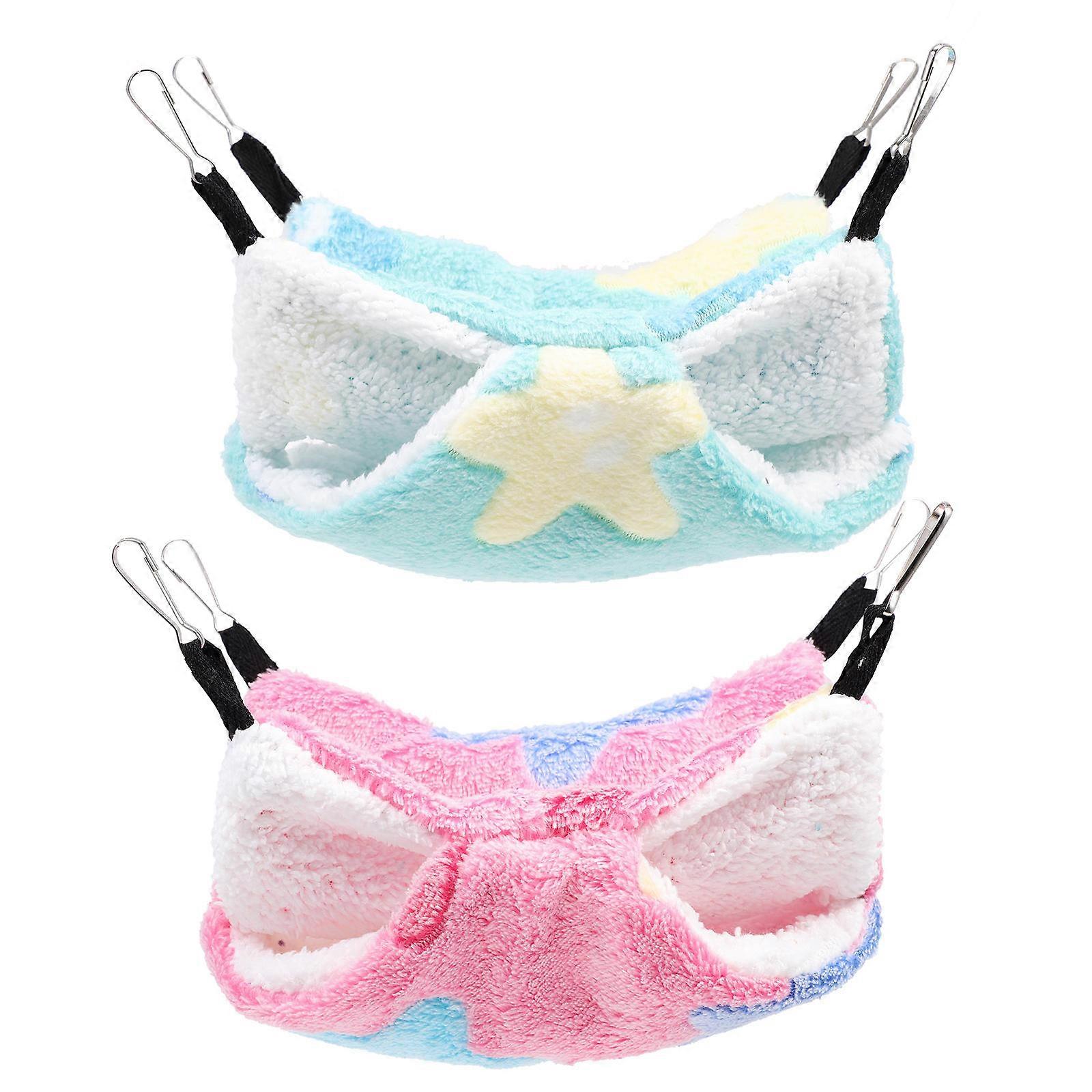 Comfortable Hamster Hammocks 2Pcs Sleeping Beds For Hamsters And Squirrels Assorted Color Rest Area