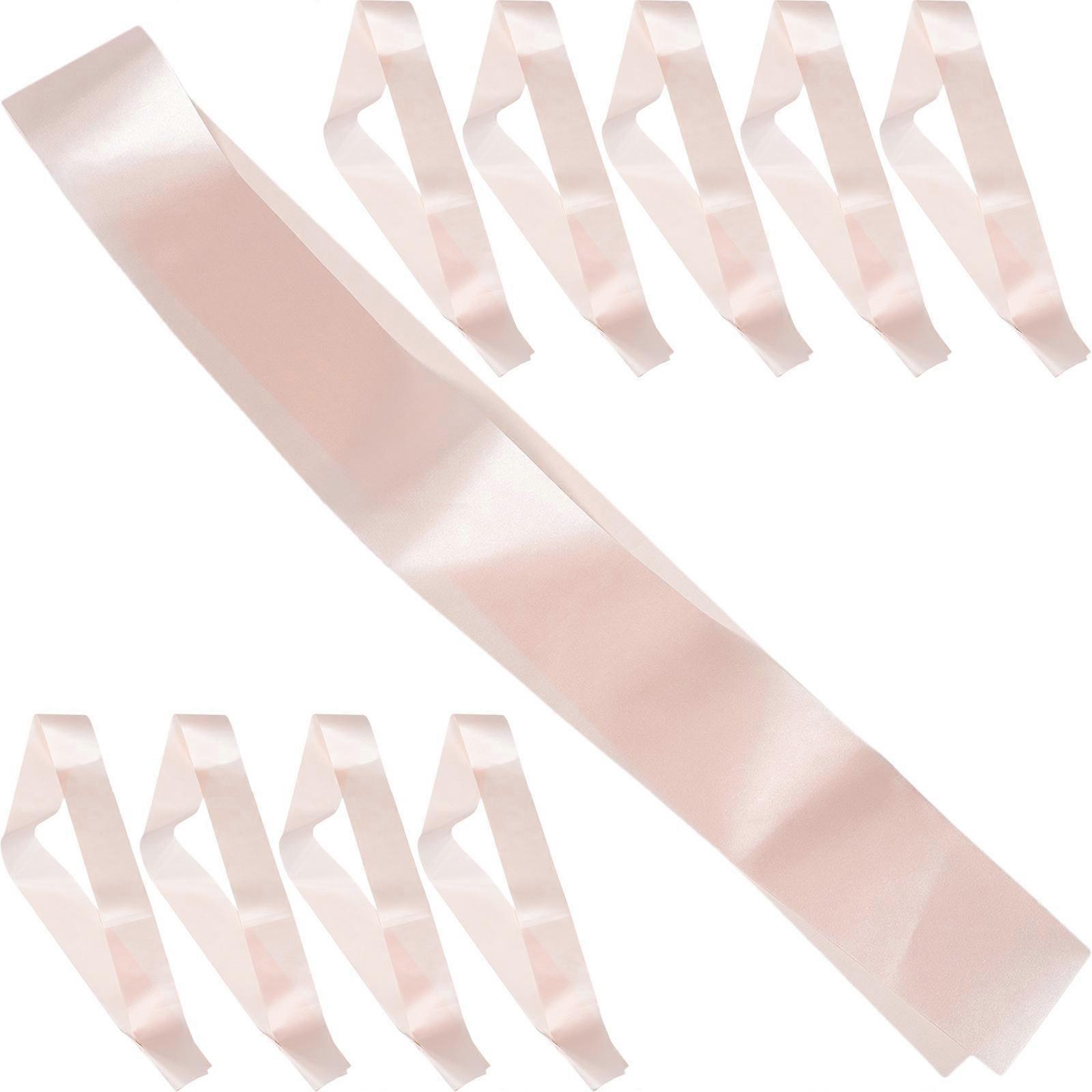 10 Pack Blank Satin Sashes for Bridal Showers, Bachelorette Parties & Graduation Events – Comfortable, DIY Party Accessories