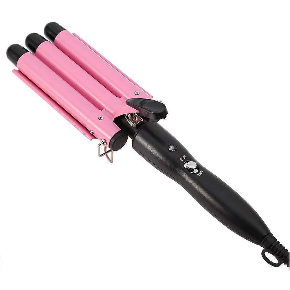 Portable Wavy Perm Tool Hair Curler 32MM Diameter For Home Use With Uniform Heating In Pink 1Set