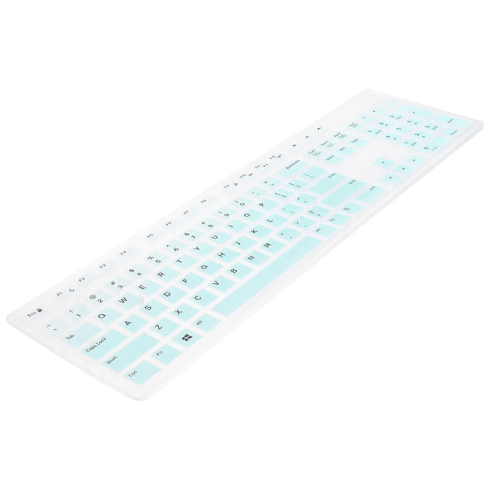 Universal Disposable Keyboard Protector Cover Home Use KM636 Wireless Keyboard Green Gradient 44.00X13.00X0.30CM Protective 1Pc