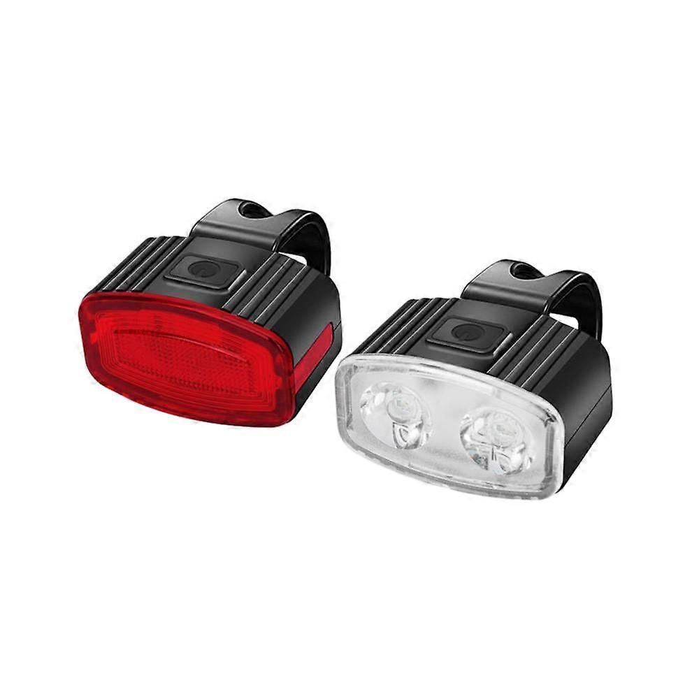 Bicycle front and rear light set | High-brightness USB charging | Combination set | Bicycle lights for daily commuting and mountain exploration