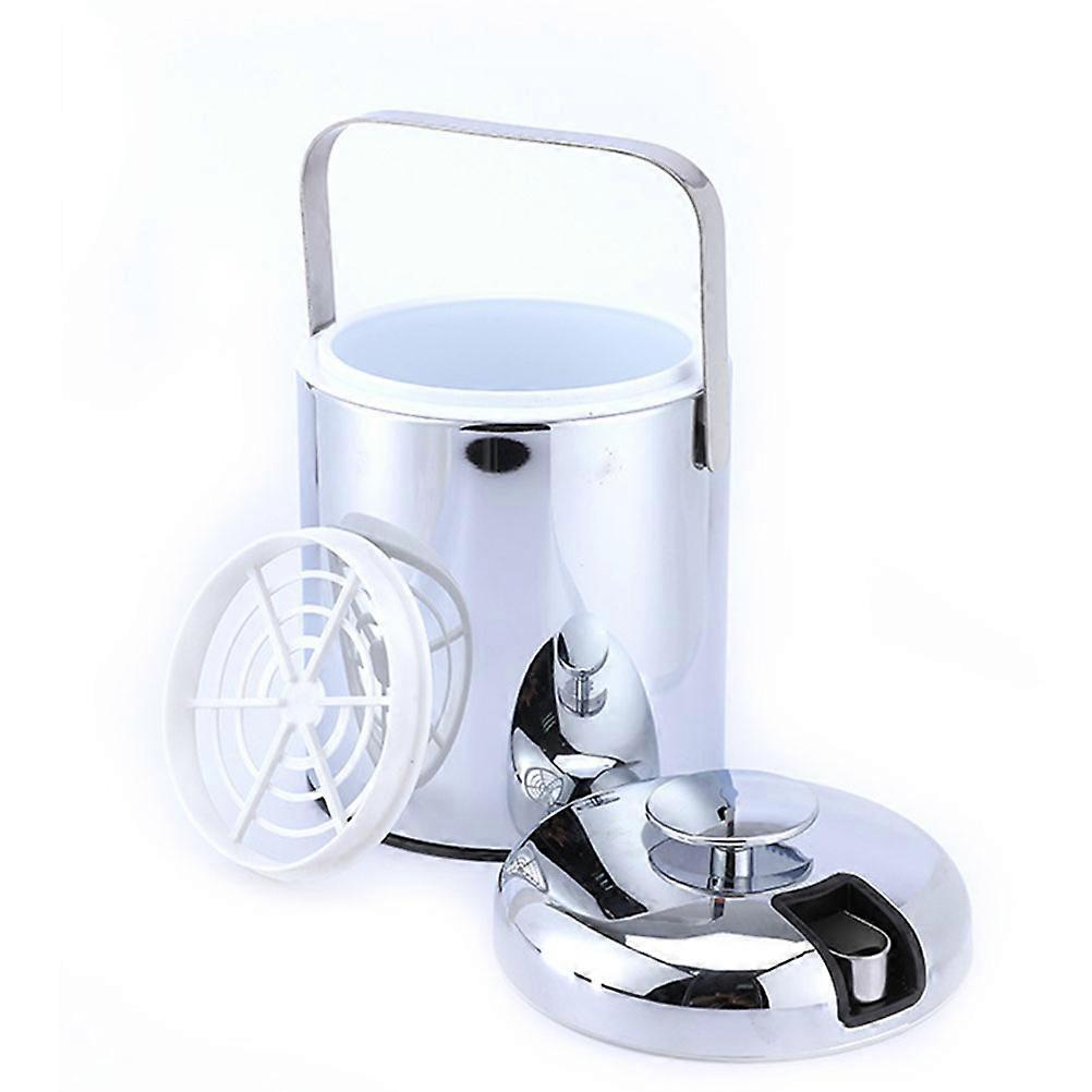 Portable Stainless Steel Ice Bucket for Home Bar KTV with 1.3L Capacity Silver