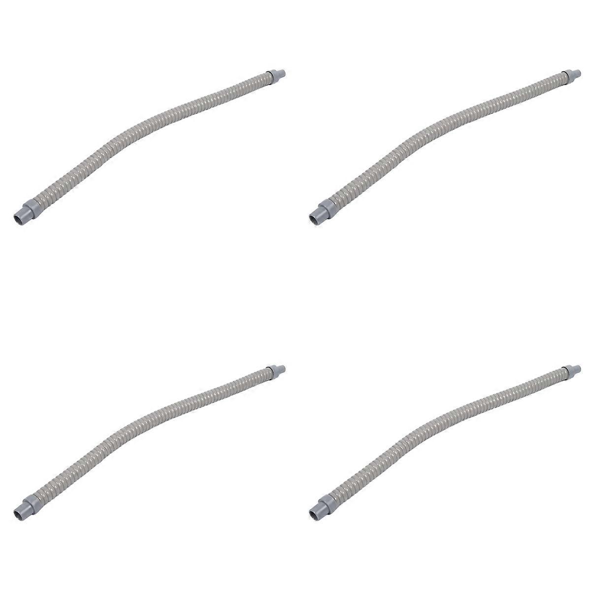 4Pcs Plastic Water Drain Pipe Hose 60cm Long for Air Conditioner Gray