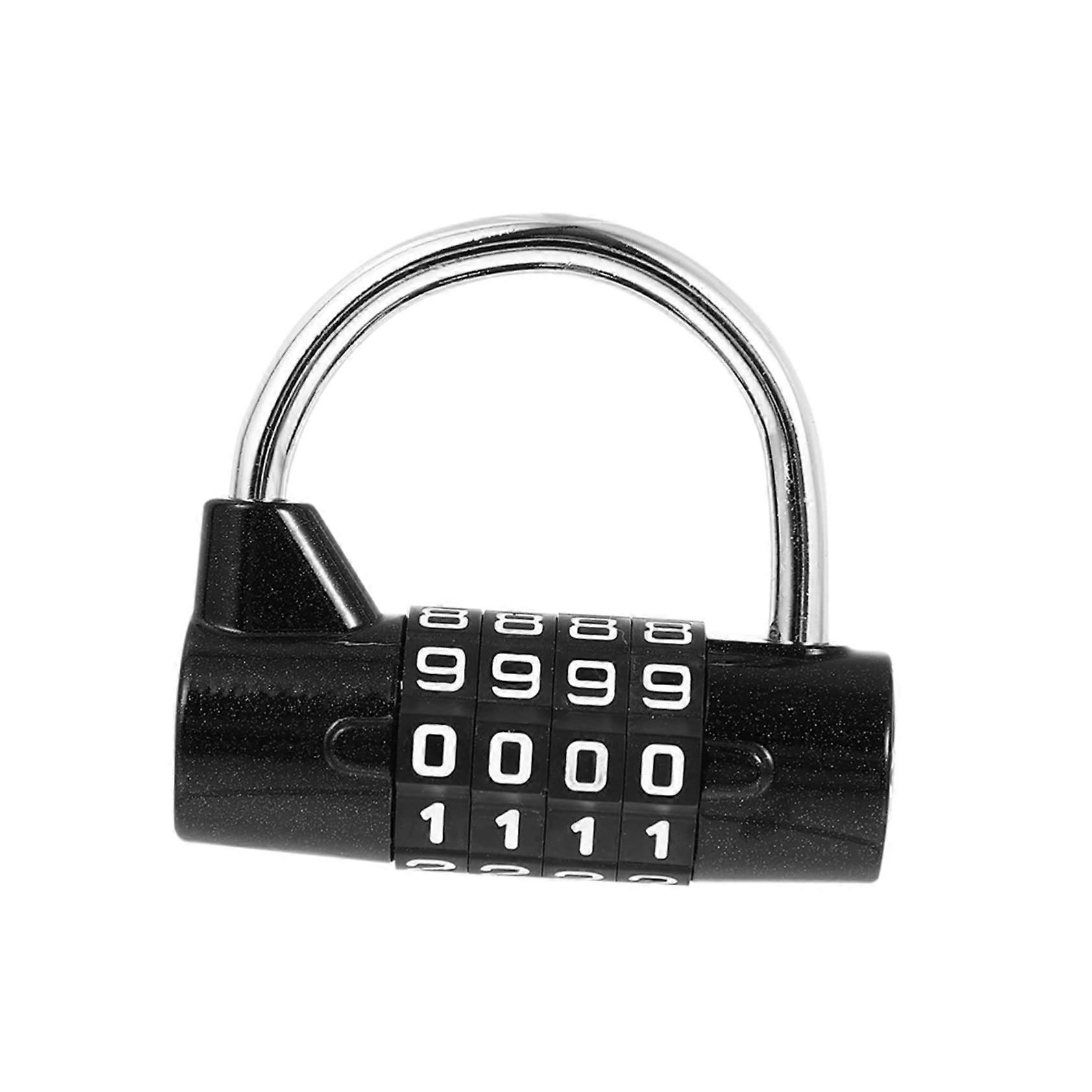 4 Password Digital Small Padlock Combination Lock for Outdoor Use Lock Number Locks Padlock Combination Lock Zinc Alloy Black