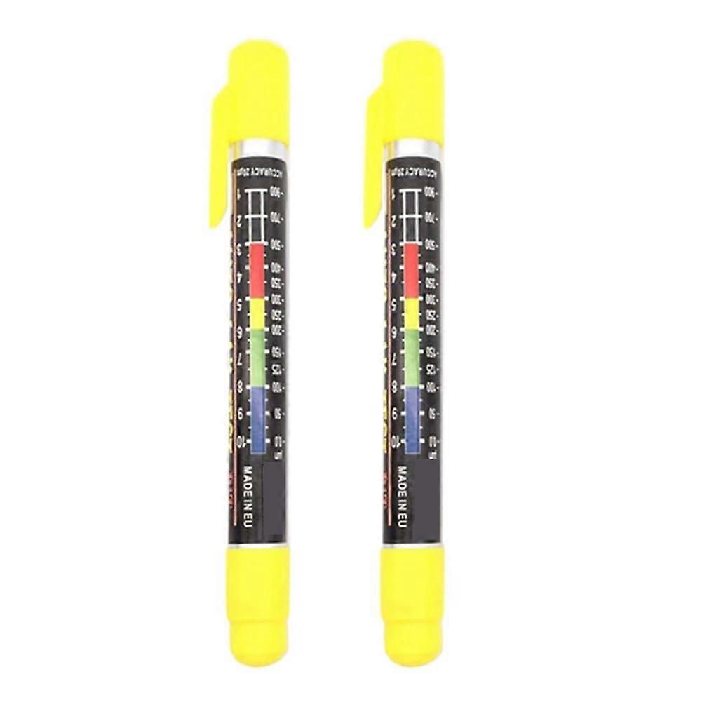 2pcs Thickness Gauge 1cm Coating Thickness Test Pen for Car Tool Crash Tester