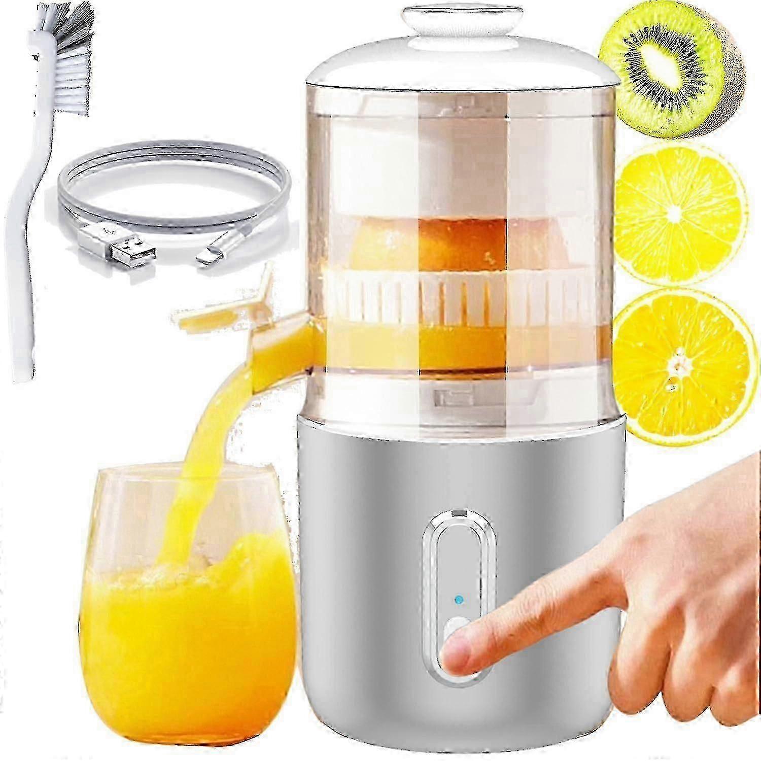 USB-C Portable Electric Juicer  Cordless Lemon Squeezer, Easy Clean, 1500mAh, Green