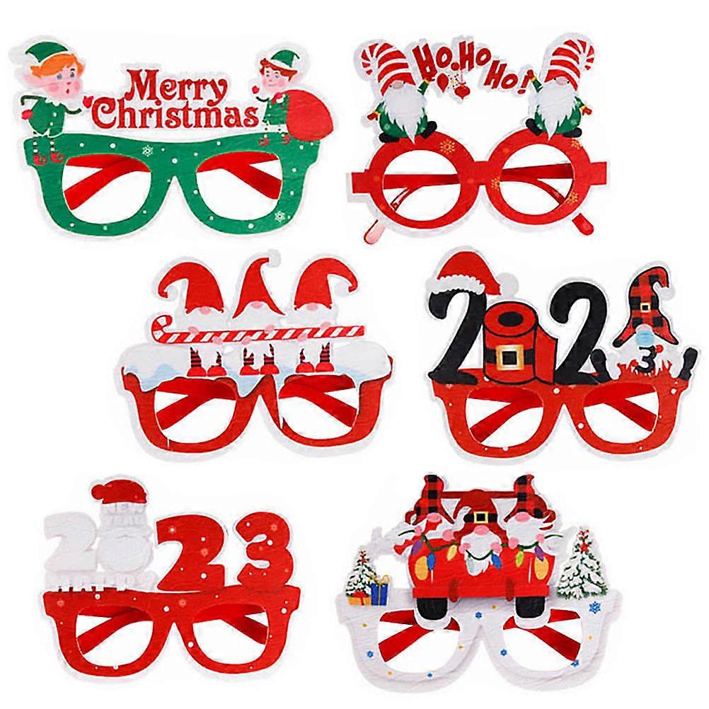 Christmas Eyeglasses with Lovely Decor Assorted Color Felt Cloth for Party Gifts and Home Gathering