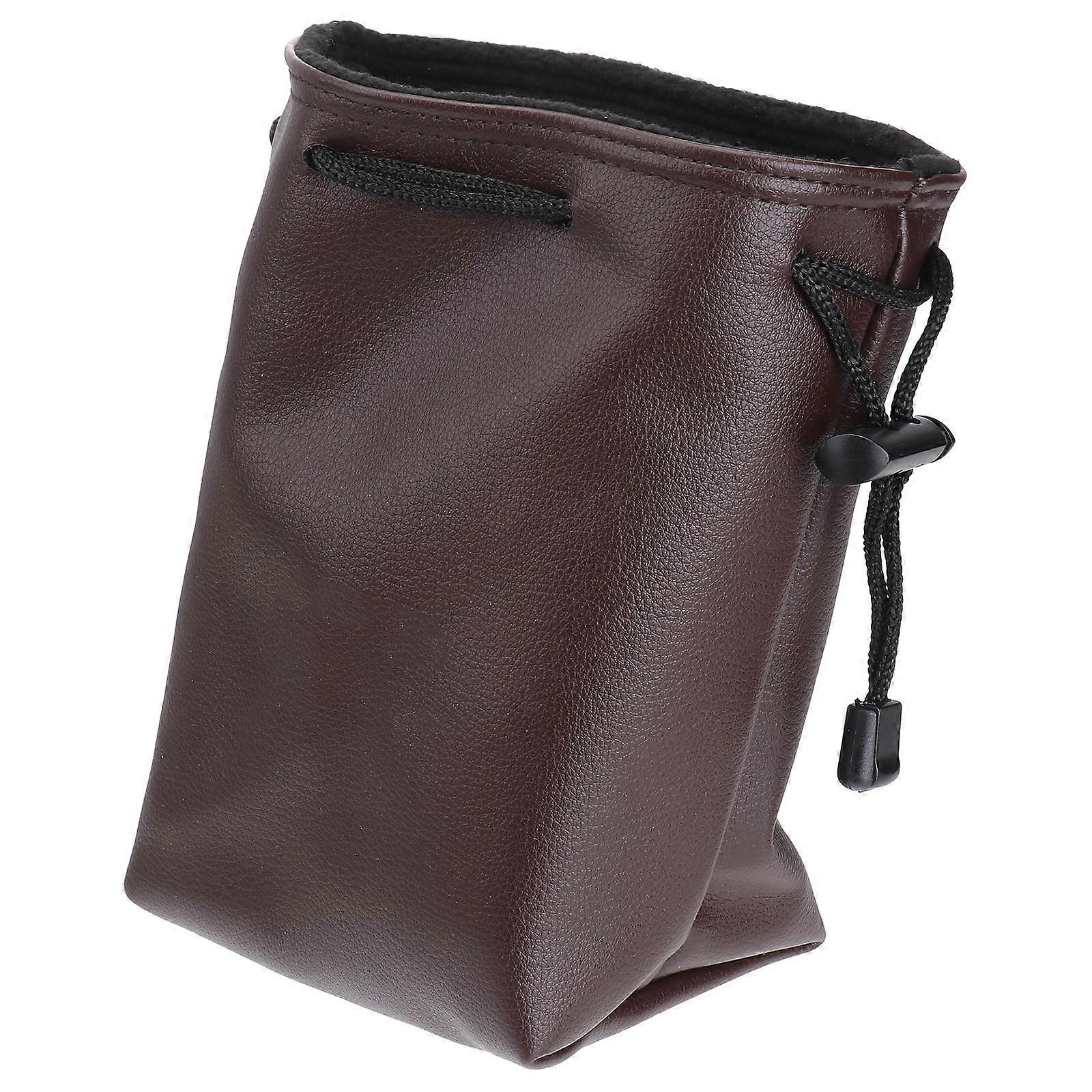 Portable Camera Storage Bag in Brown for Safe and Practical Use with Durable PU Small Size S