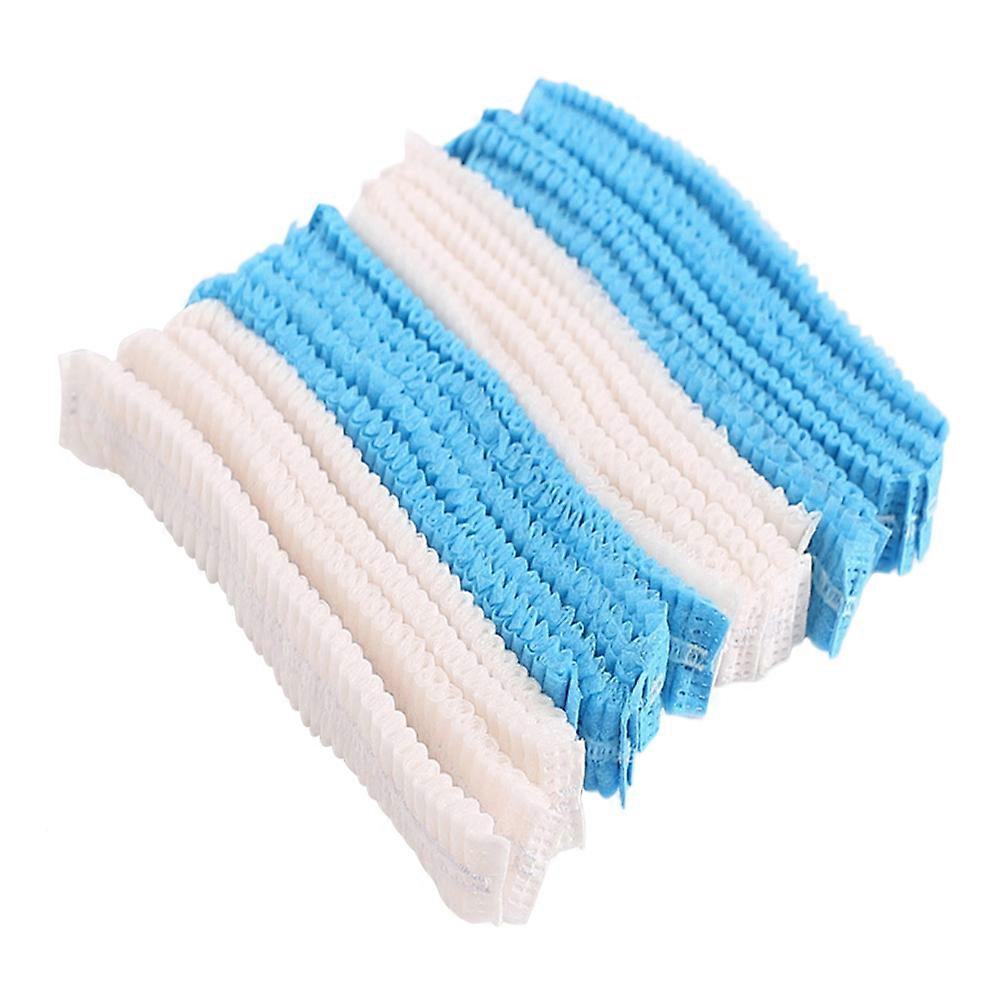200pcs Disposable Caps Nonwoven Fabric Assorted Color Comfortable Hair Fastening for Food Service