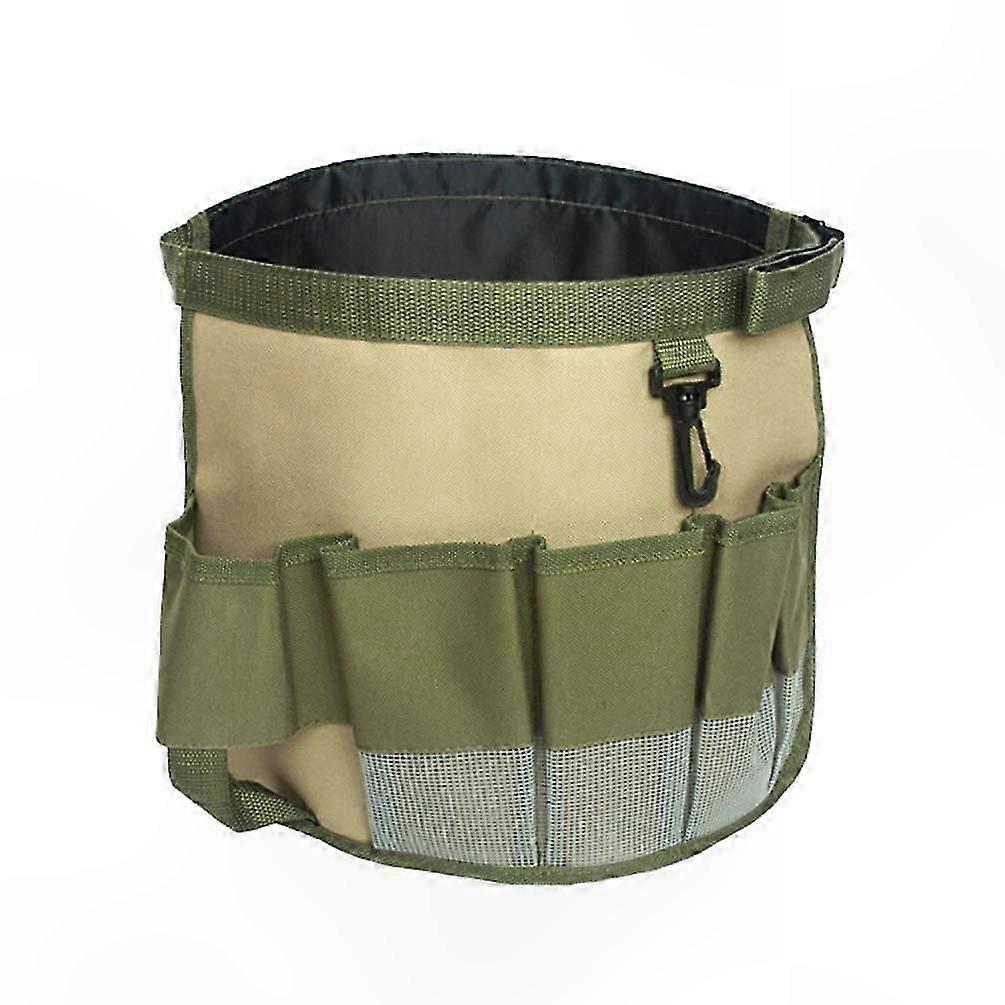 ארגונית כלי גינה עמידה למים עם כיסים שקופים, דלי בד רב תכליתי מתקפל ליסודות גינון