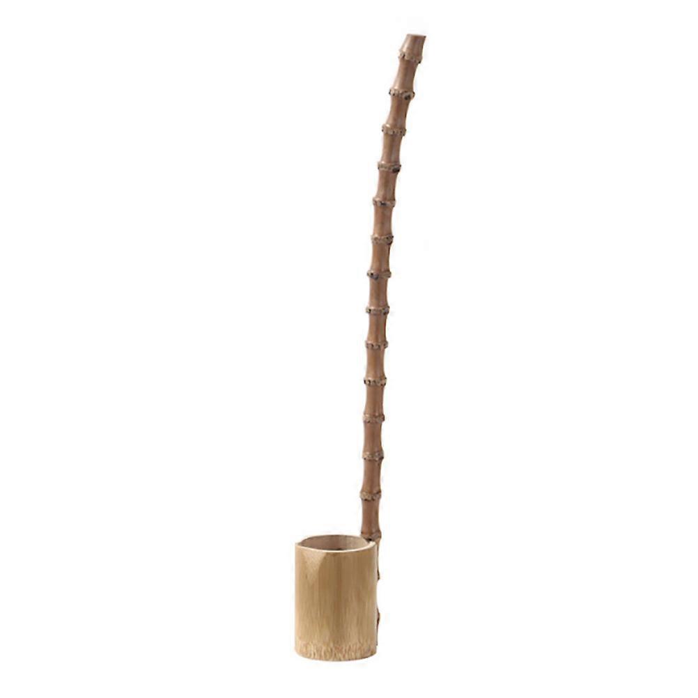 Khaki Long Handle Spoon Made of Synthetic Material for Kitchen Use Practical Housewarming Gift 1pc