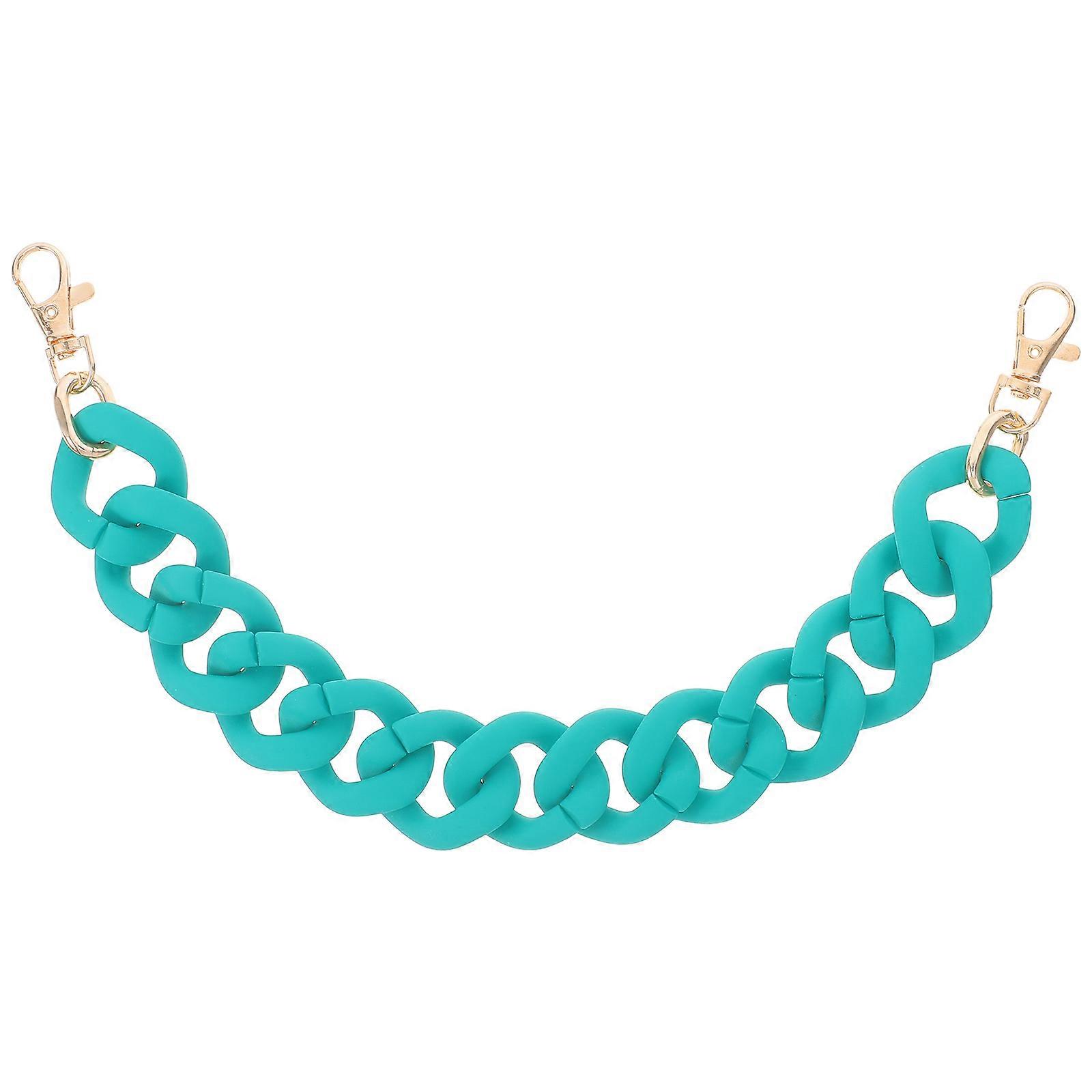 Flat Chain Acrylic Handbag Strap Replacement for Fashionable Purse Clutches Handles Diy Crafts Accessories Blue