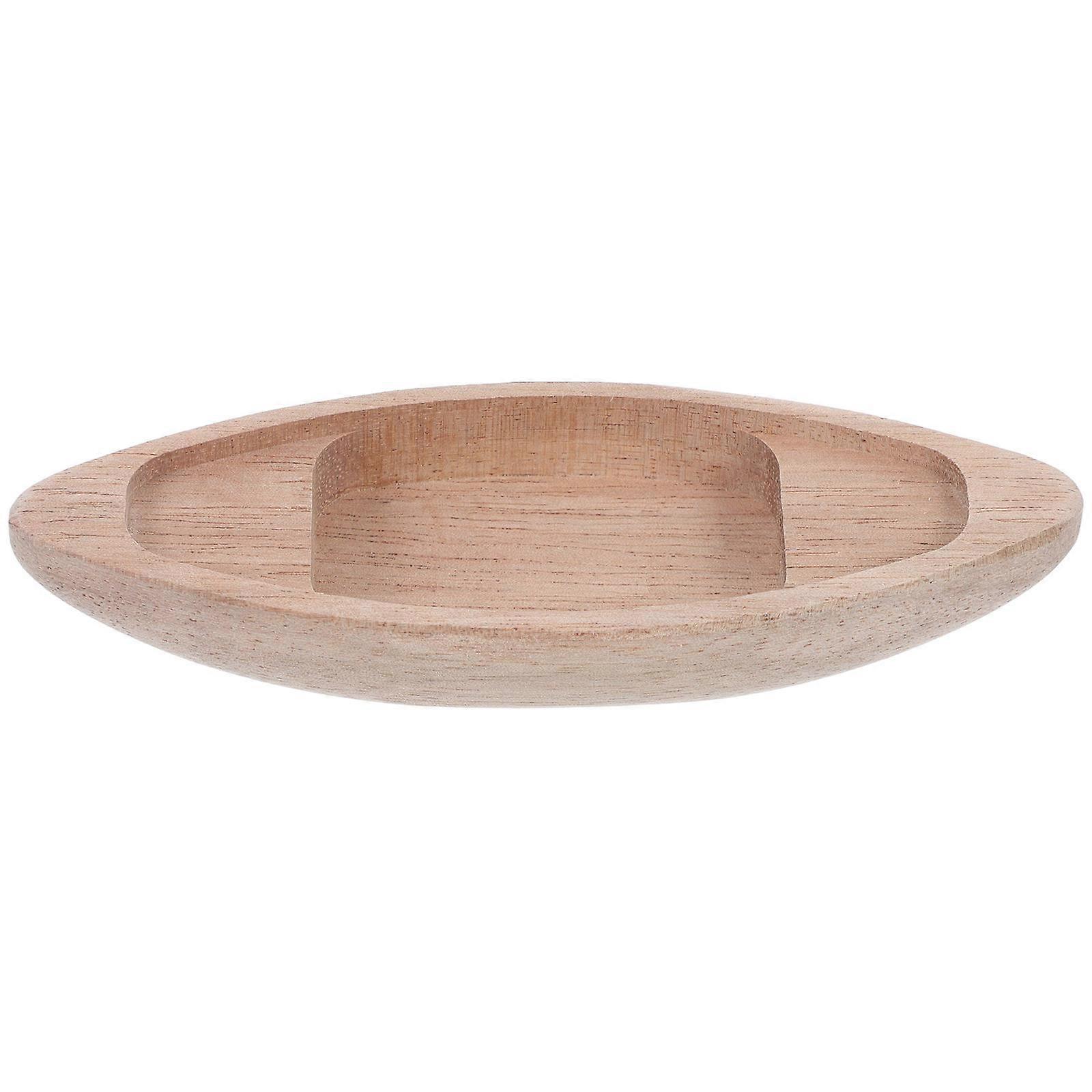 Wooden Boat Decor Craft for DIY Use Light Brown Paintable Unfinished Boat Model