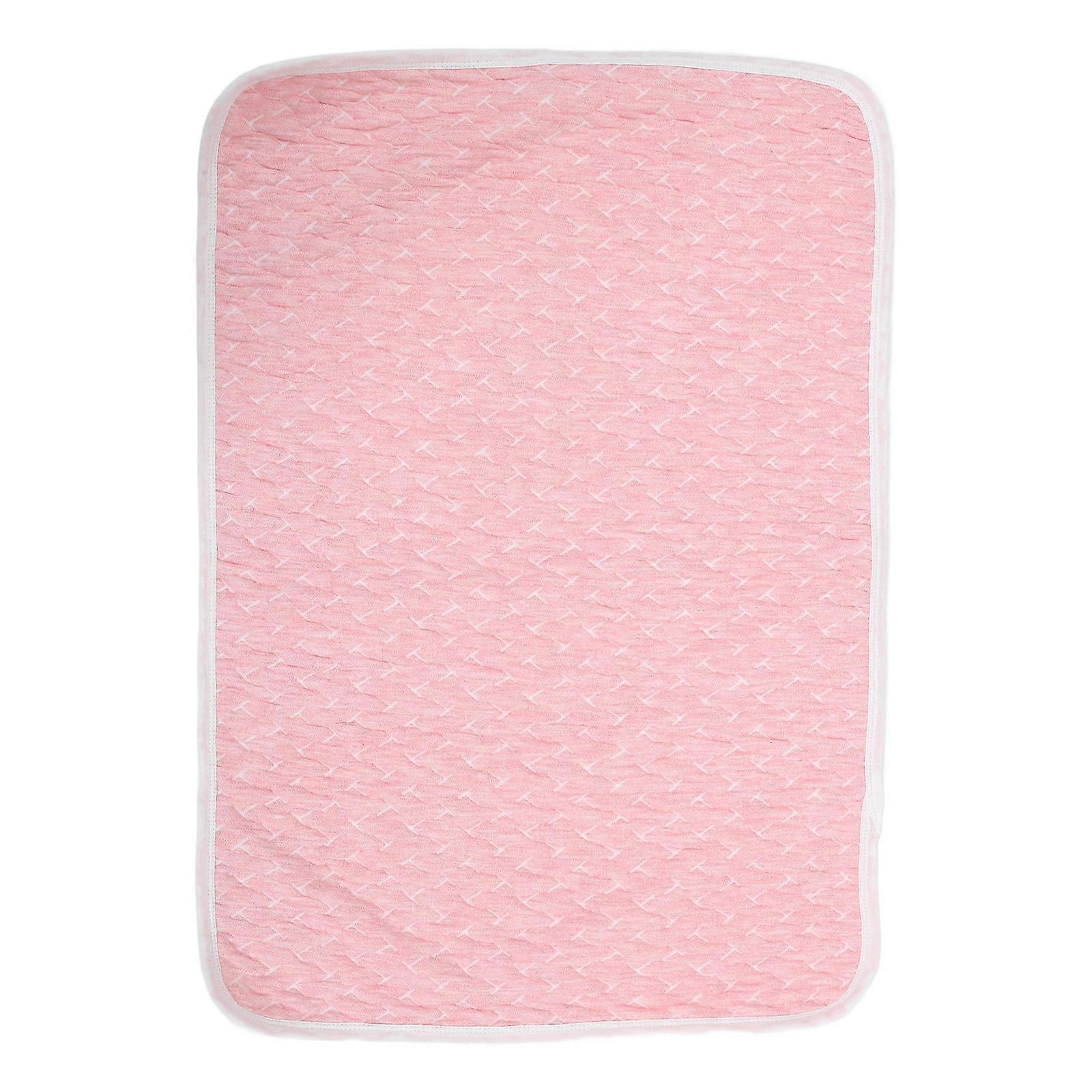 Pink Cotton Waterproof Diaper Changing Pad for Home Use Multipurpose Mat