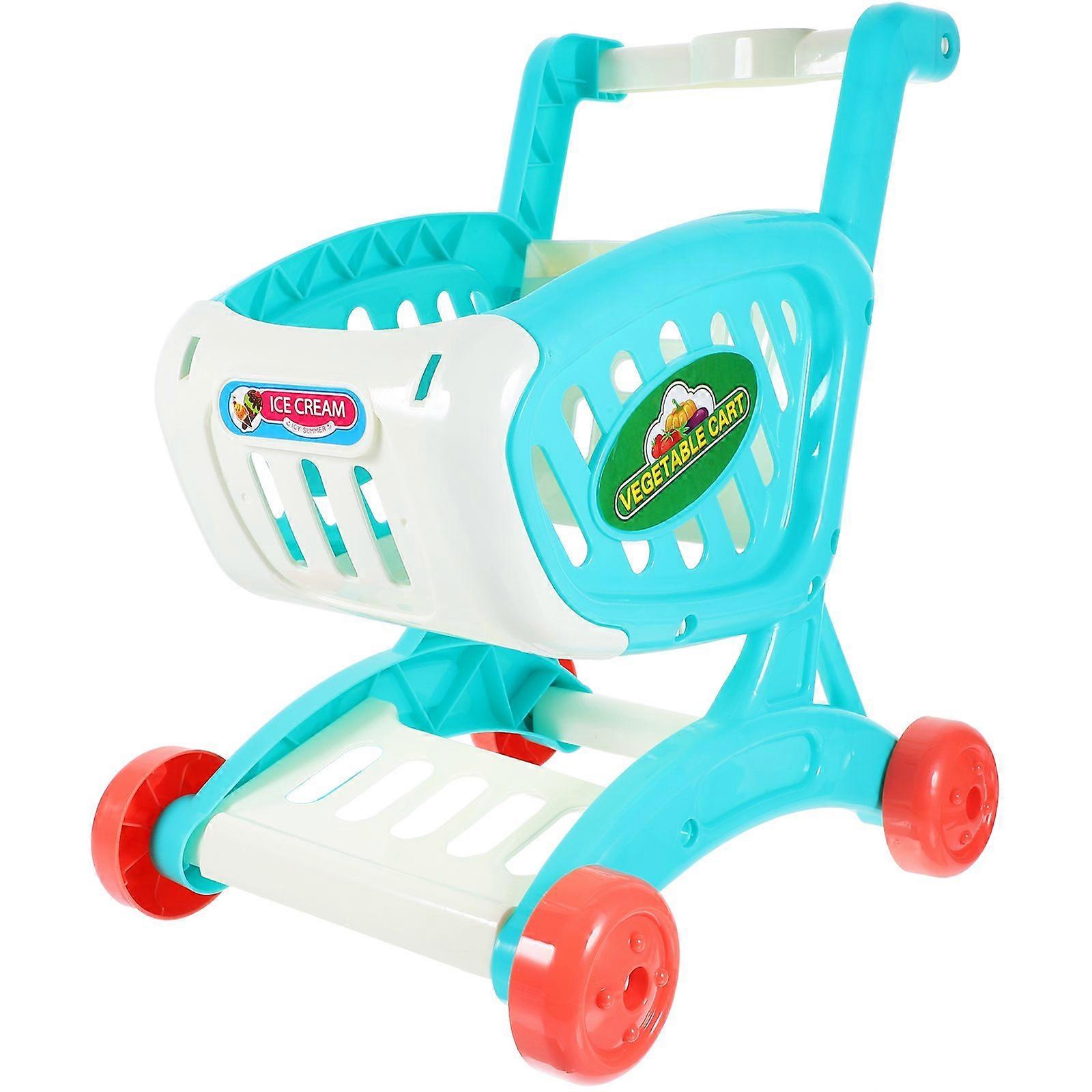 1Pc Kids Mini Supermarket Cart Toy Children Simulation Shopping Cart Toy