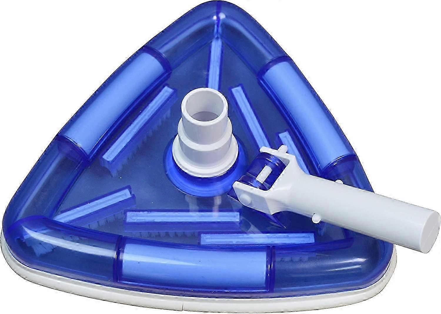 Pool Cleaning Tool with Transparent Triangle Suction and Brush for Pool Bottom Maintenance