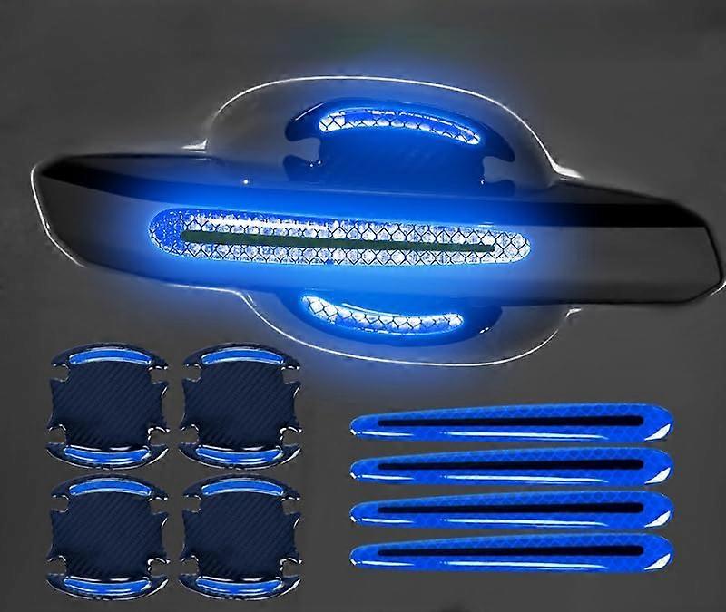 Autotür Griffe Aufkleber für KIA EV6 EV9, Reflektierendes Türgriff Schutzband, Blau, Anti-Kratzer Lackschutzfolie
