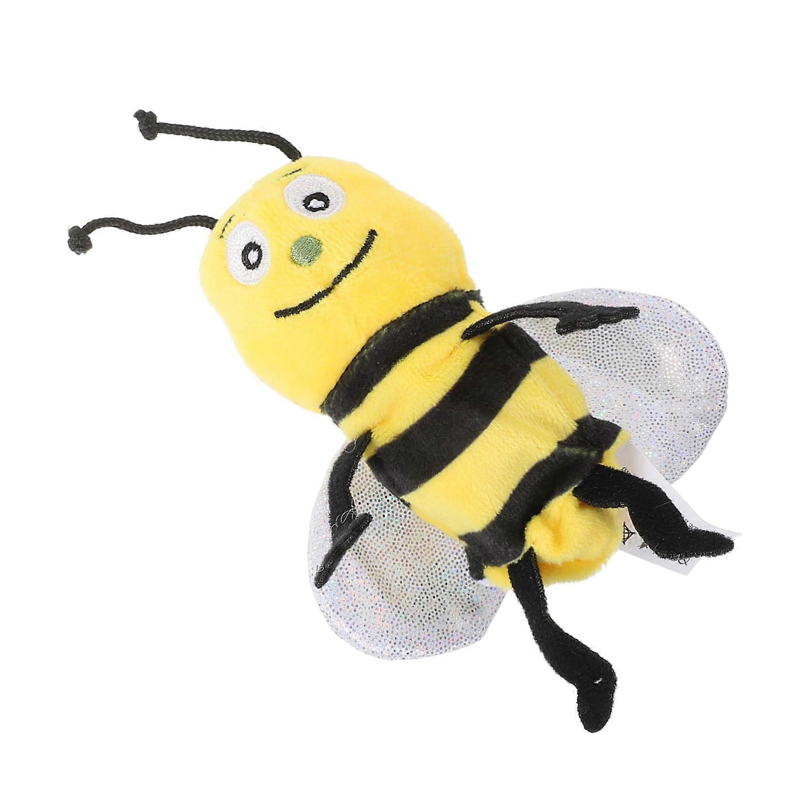 Honeybee hand puppet for kids, plush bee puppet, educational toy for storytelling, early childhood education, cuddly hand puppet