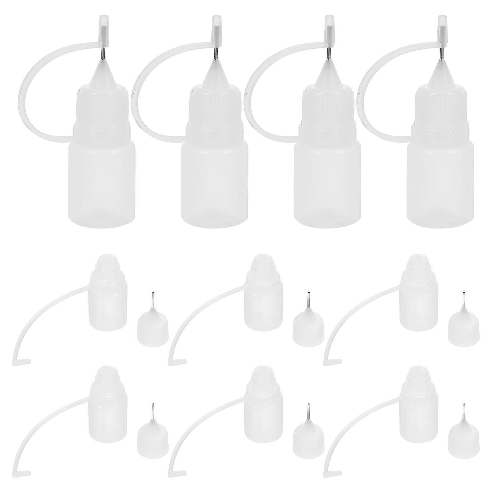 30 Pcs Squeeze Bottles for Handmade Projects Leak Prevention 5ml White Rectangular PE with Pressure Resistance