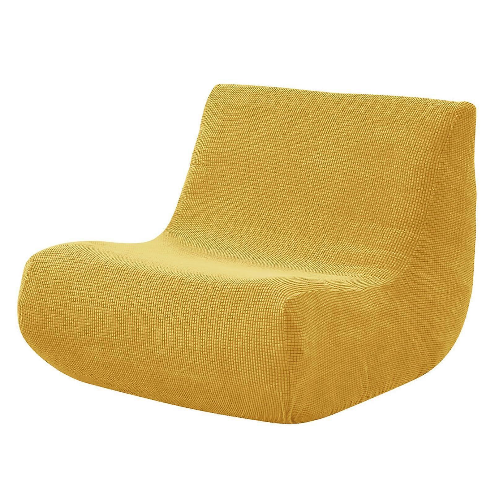 Sofa Seat Cushions Stretch, Single Seat Slip-Resistant Couch Protector For Home And Office Lemon Yellow