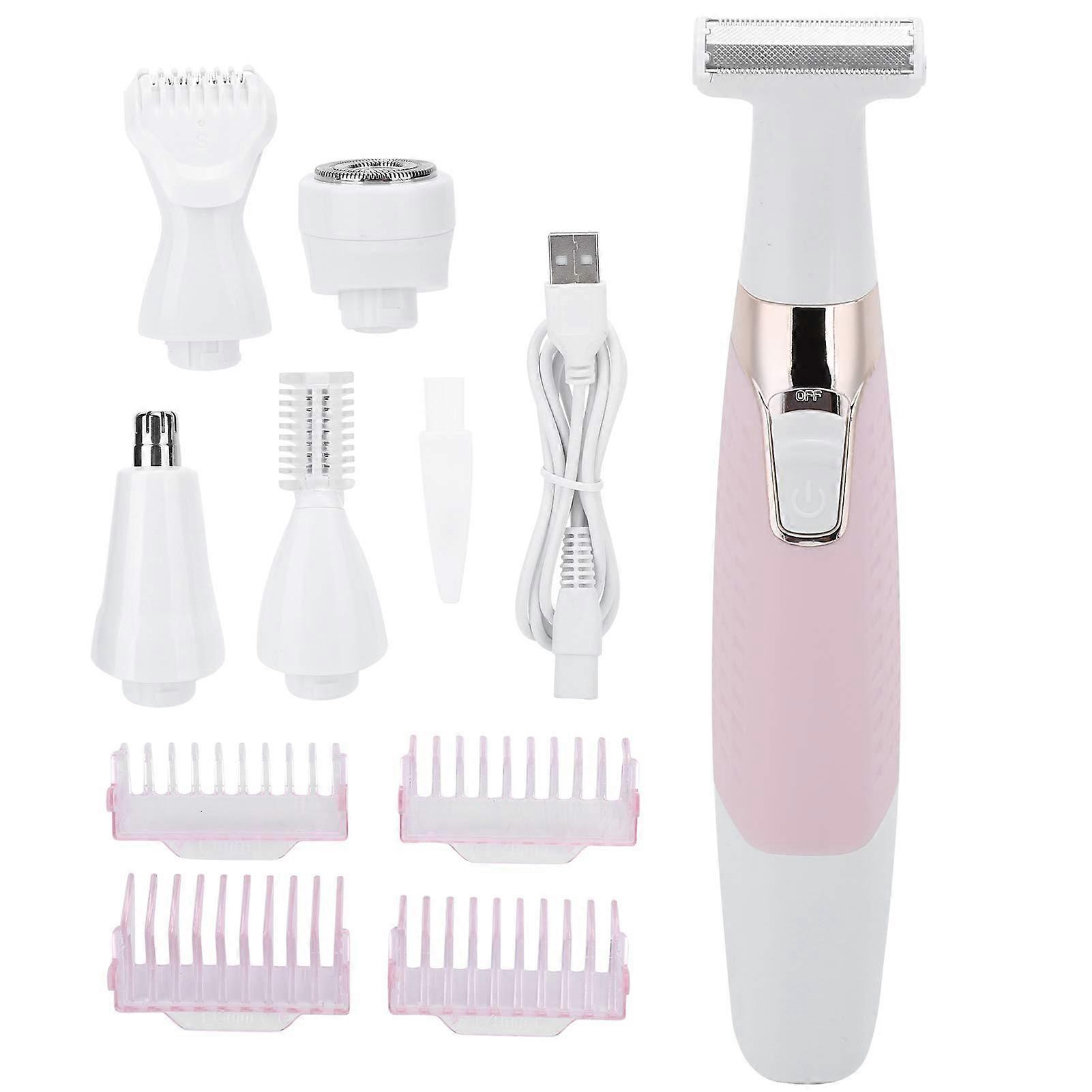 Epilator Hair Removal for Women, 5in1 USB Rechargeable with Multiple Attachments